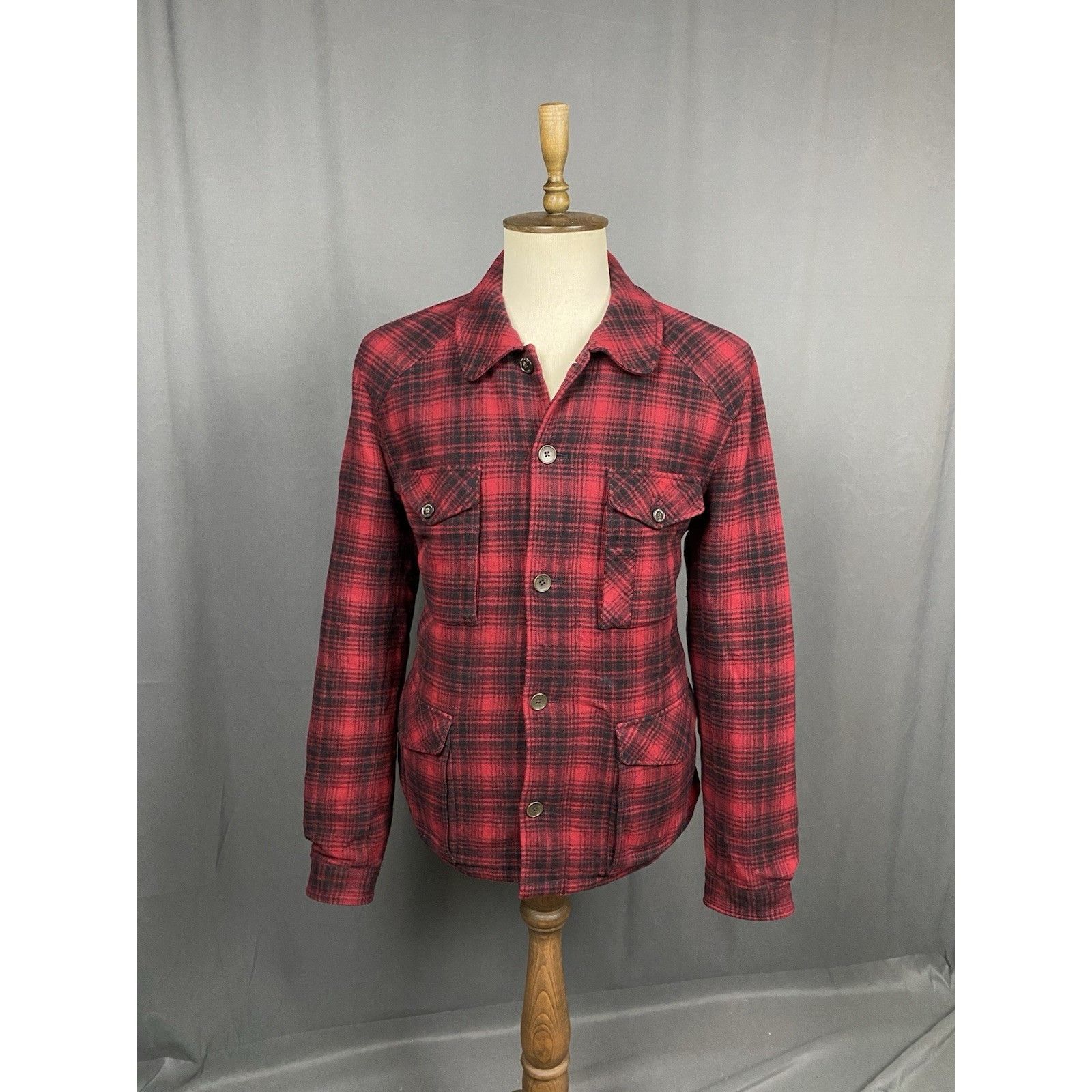 Paul Smith Paul Smith Men's Red Checked Wool Country Jacket Coat Size L Size US L / EU 52-54 / 3 - 1 Thumbnail
