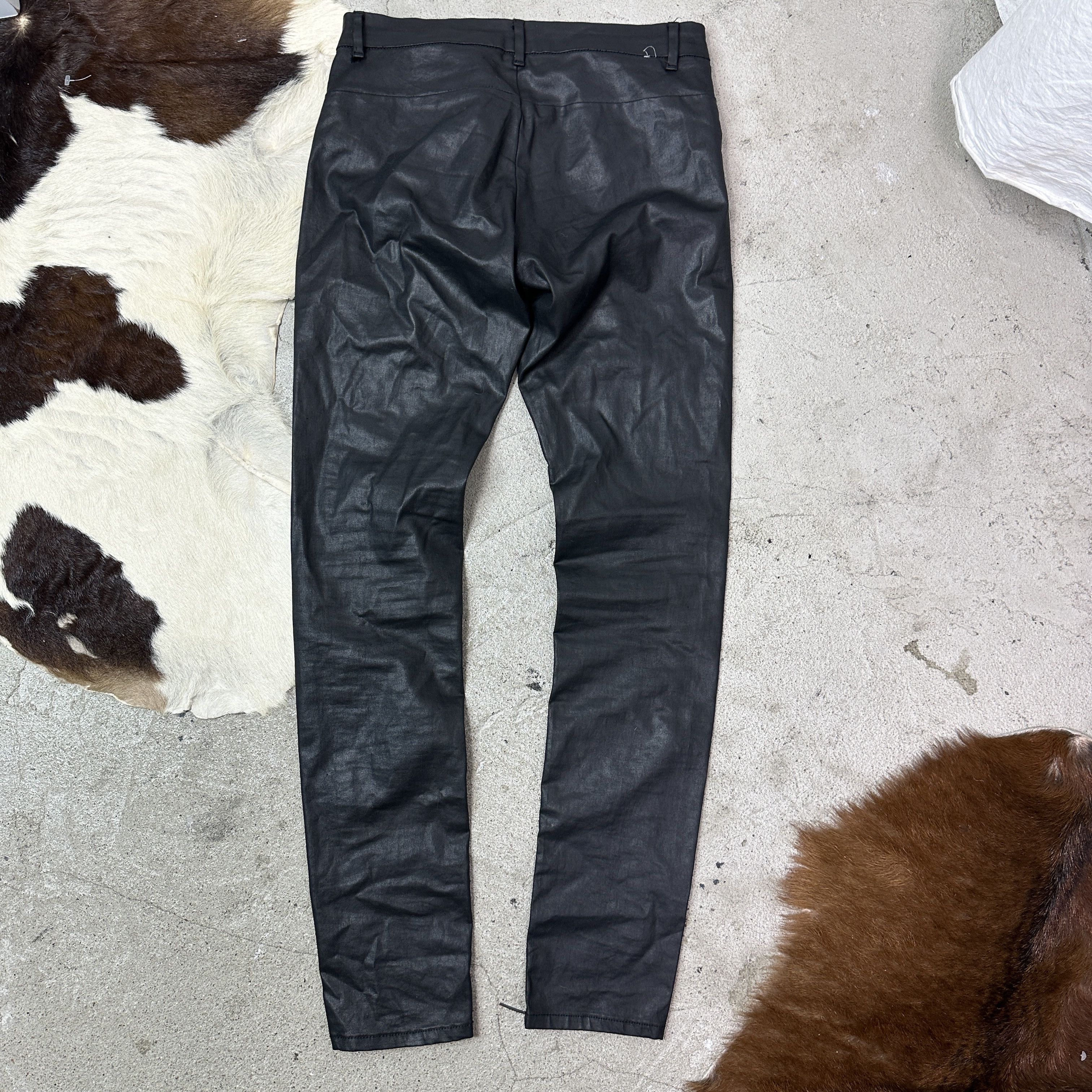 Filippa K Vintage Avant Garde Grunge Waxed Filippa K Zip Jeans Y2K Size 26" / US 2 / IT 38 - 5 Thumbnail