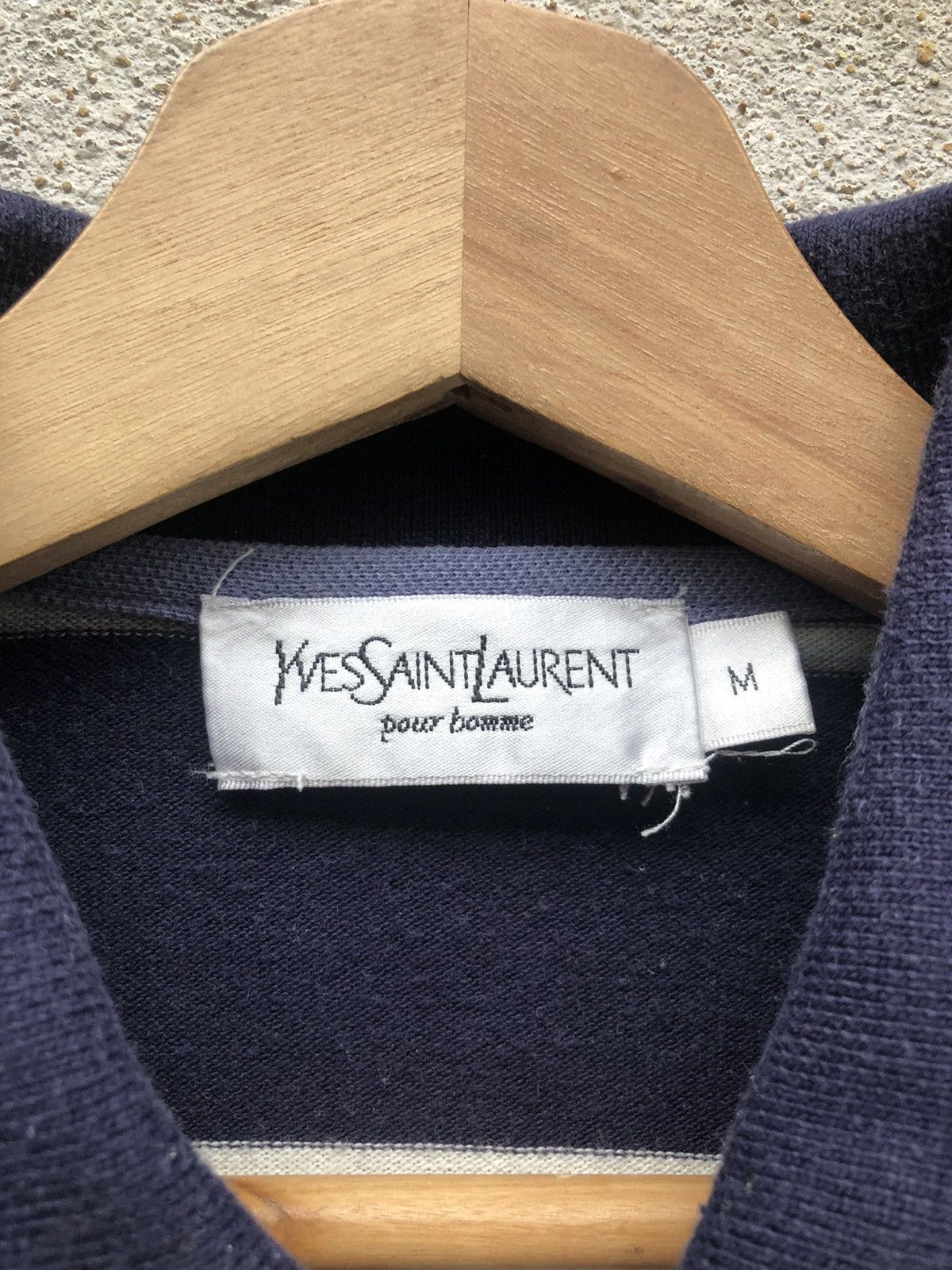 Vintage × Yves Saint Laurent Vintage YSL Yves Saint Laurent Big Logo Polos Size US M / EU 48-50 / 2 - 4 Thumbnail