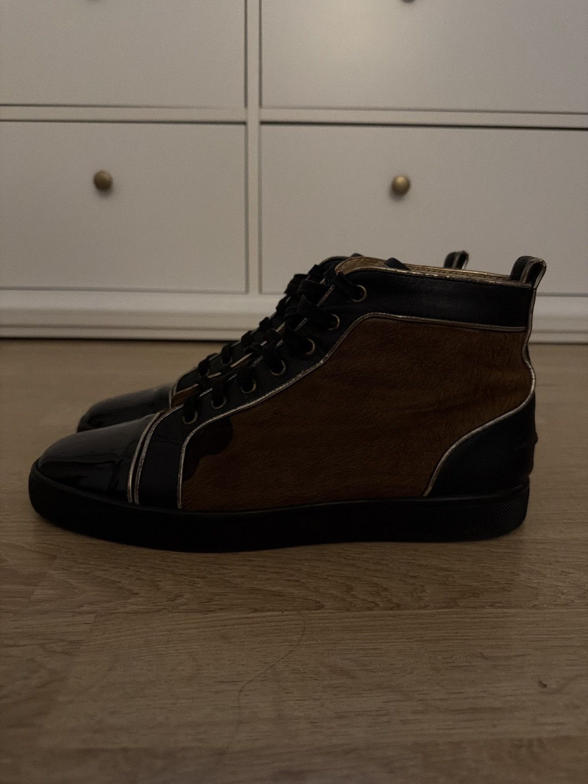 Christian Louboutin Hi top Louis Orlato Camo Pony Calfskin Size US 8 / EU 41 - 4 Thumbnail