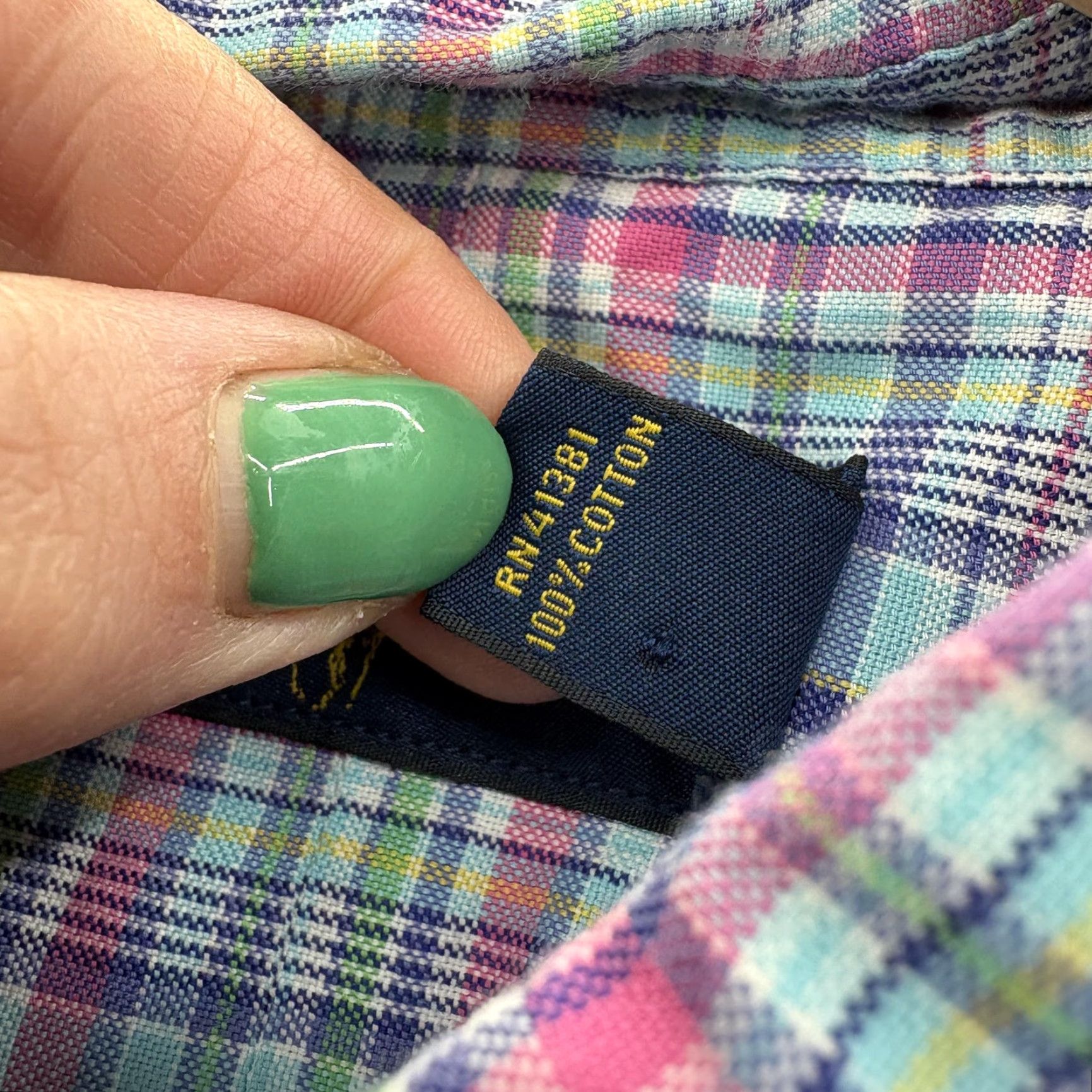 Ralph Lauren Ralph Lauren Shirt Mens XL Blue Madras Plaid Long Sleeve Button Up Classic Pony Size US XL / EU 56 / 4 - 5 Thumbnail