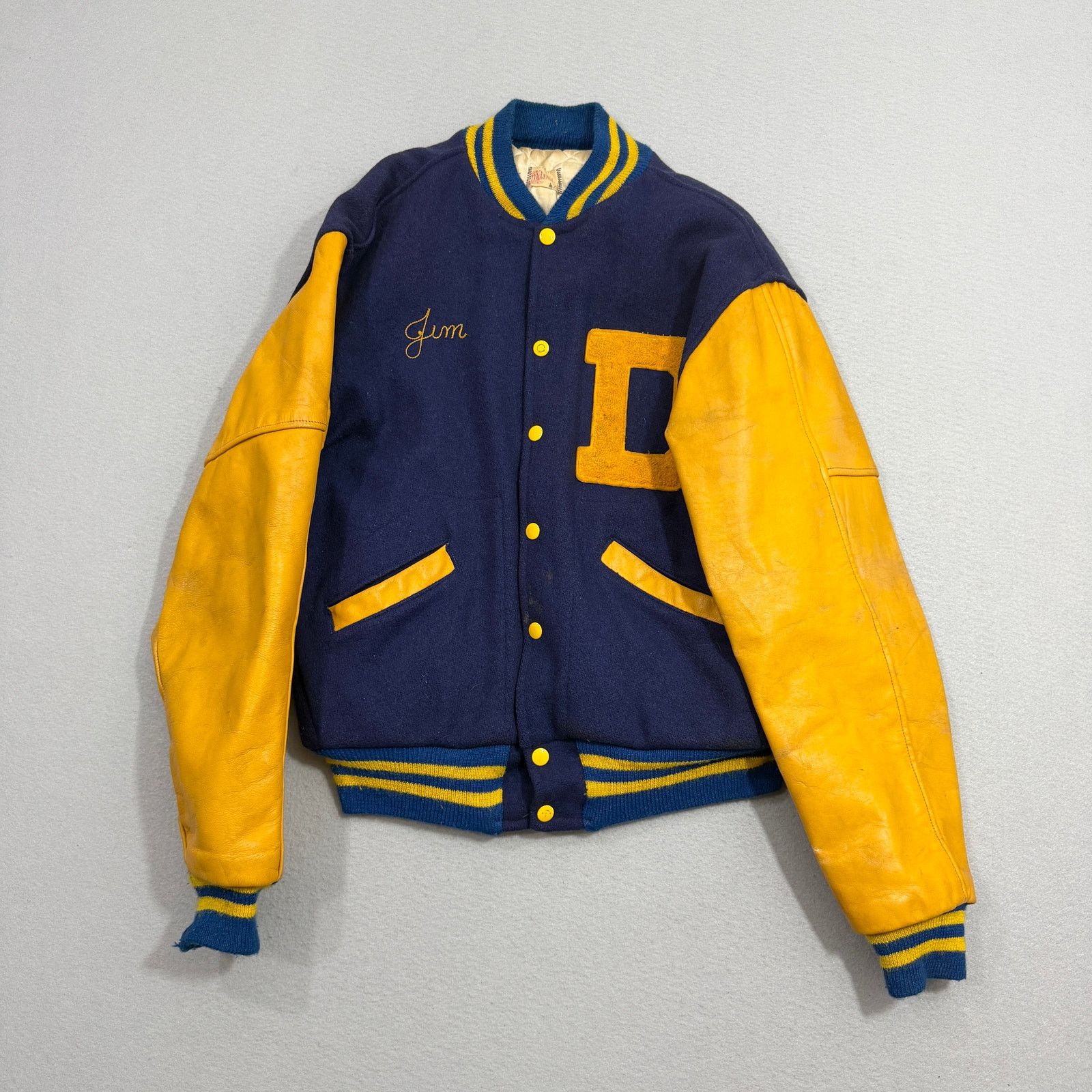 Vintage Vintage 1950s 60s Dewitt Panthers Varsity Jacket 42 L Blue Size US L / EU 52-54 / 3 - 1 Thumbnail