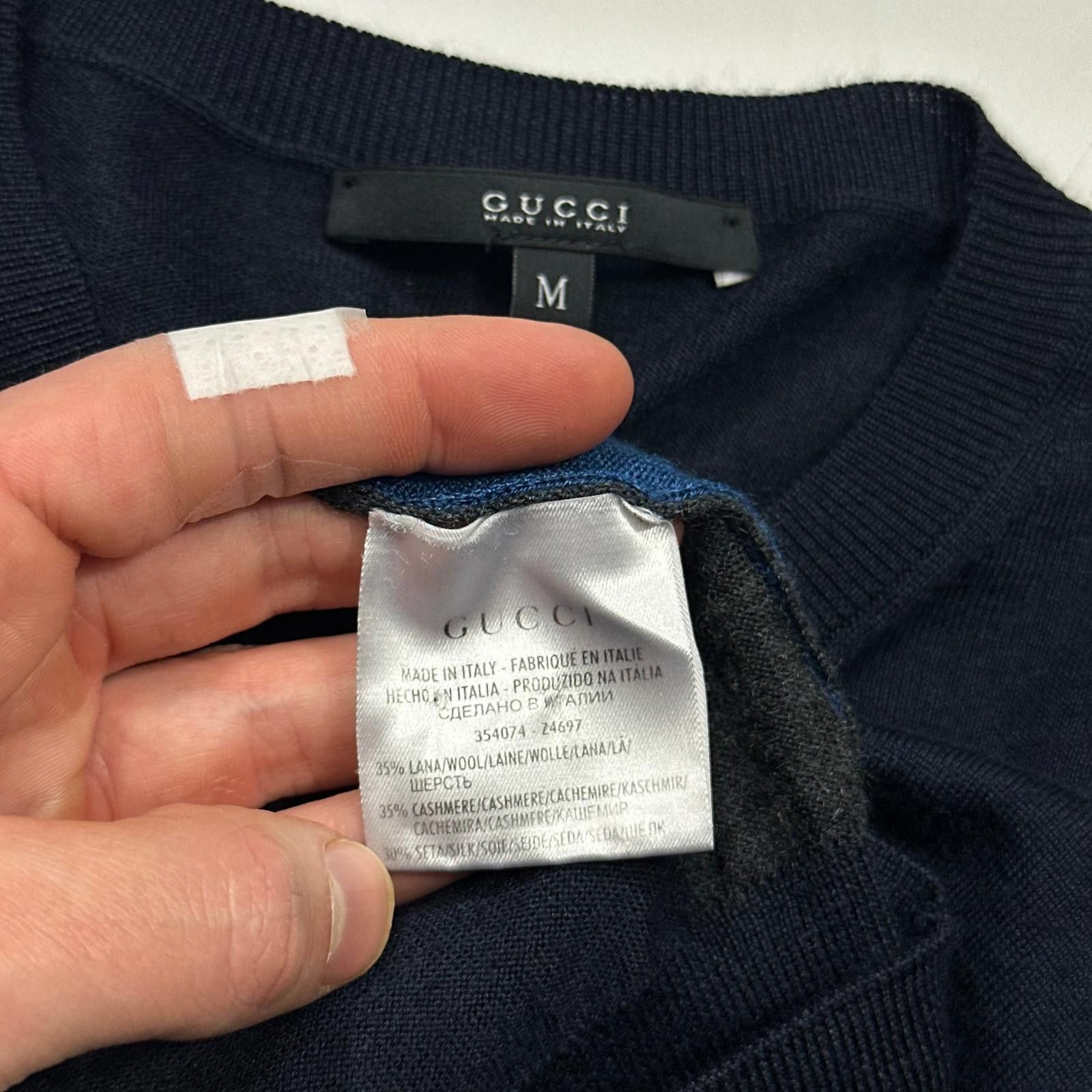 Gucci Gucci Superfine Silk & Cashmere Lightweight Panelled Knit M Size US M / EU 48-50 / 2 - 6 Thumbnail