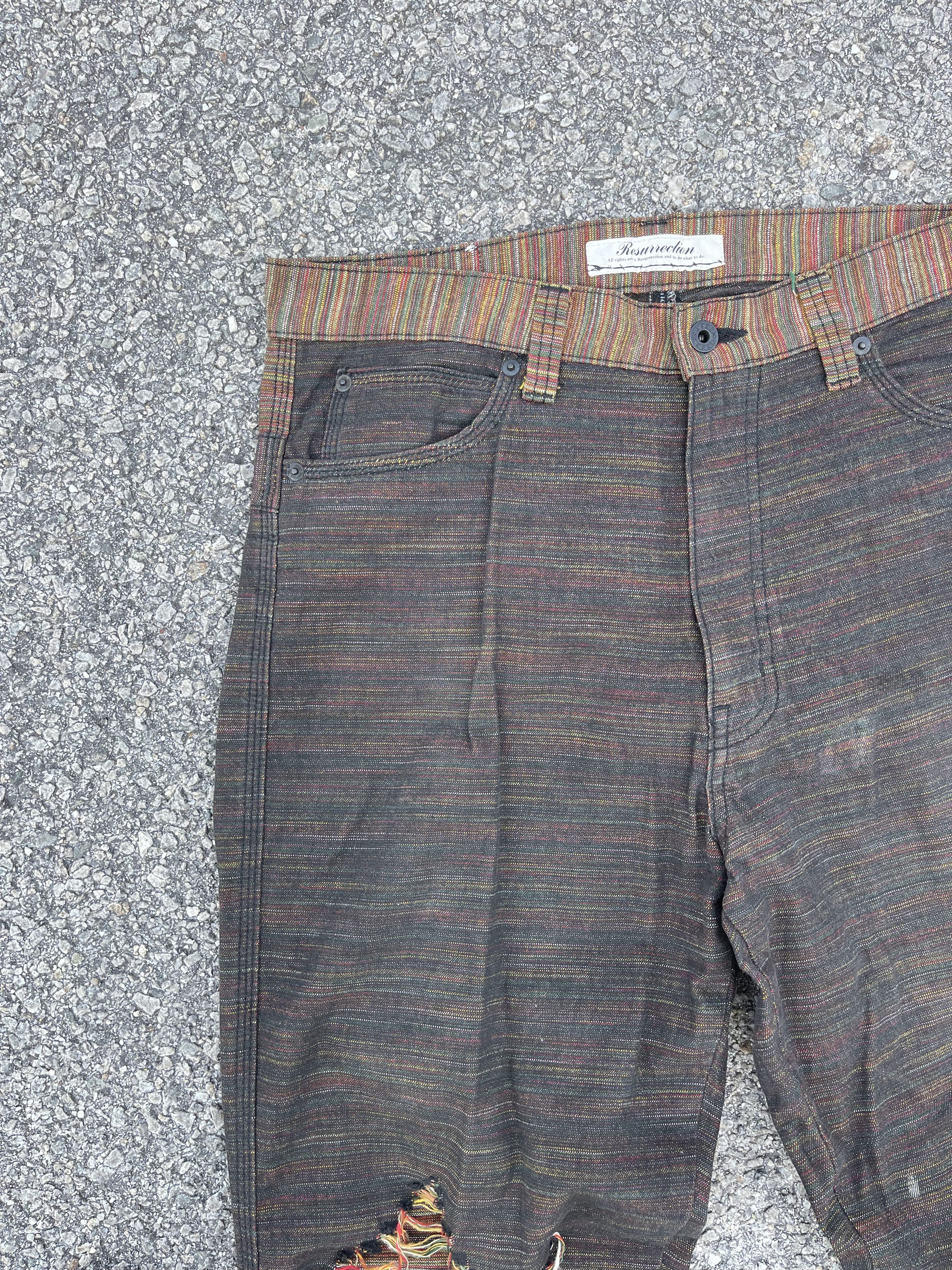 Beauty Beast × If Six Was Nine × Le Grande Bleu (L.G.B.) Resurrection Double Waist Low Pocket Multicolour Slubby Size US 34 / EU 50 - 5 Thumbnail