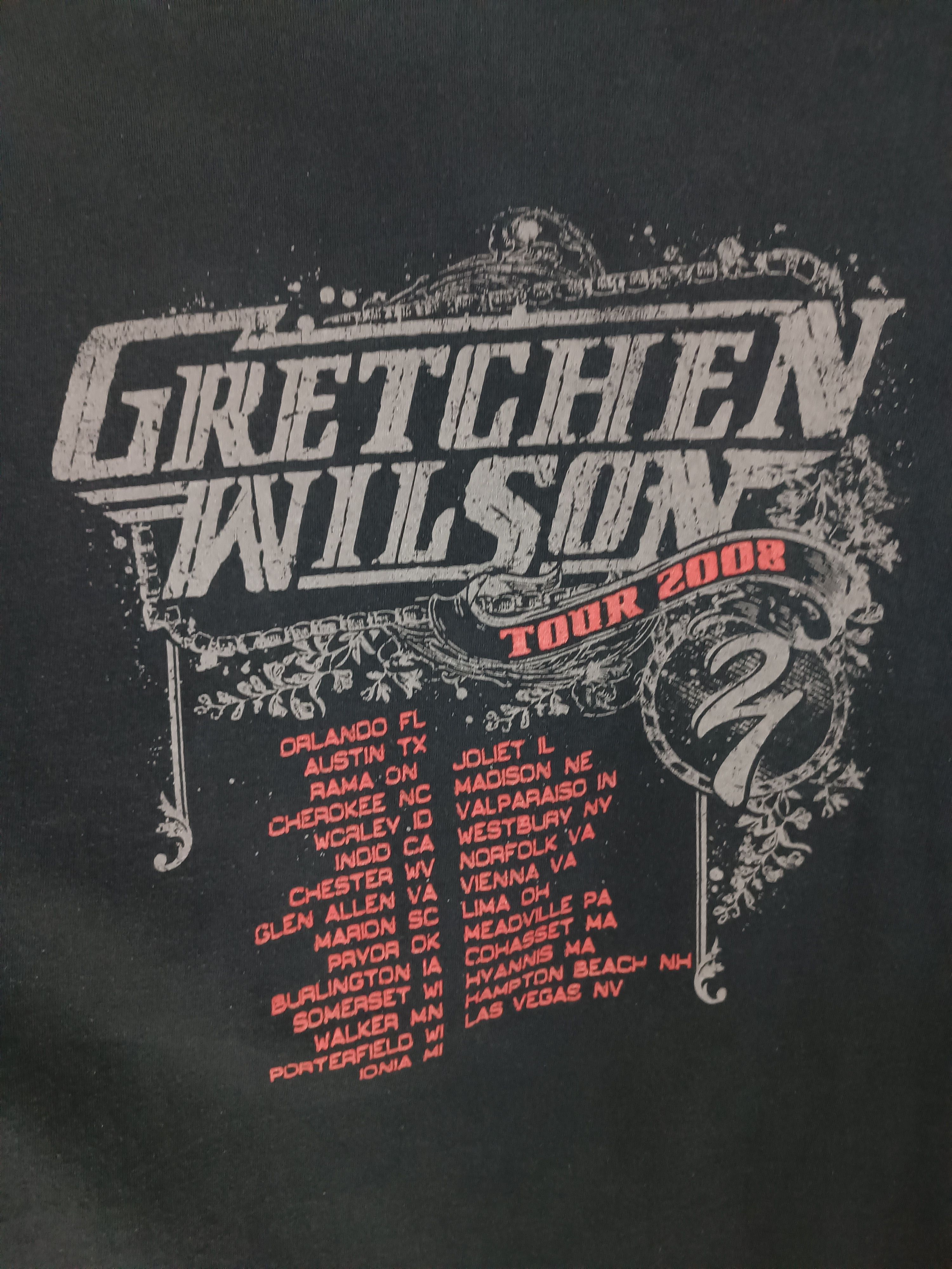Vintage THRASH FADED VINTAGE '08 GRETCHEN WILSON TOUR TEE kid rock Size US XL / EU 56 / 4 - 15 Thumbnail