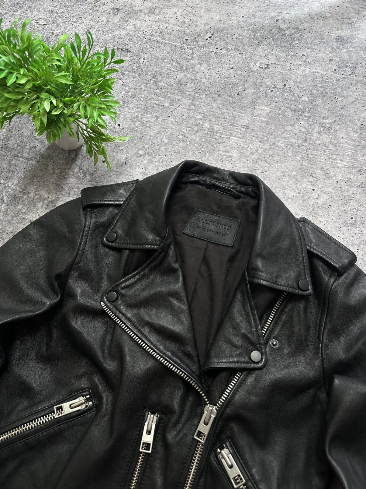 Allsaints Allsaints Balfern Biker Lux Y2K Leather Zip Jacket Size S / US 4 / IT 40 - 4 Thumbnail
