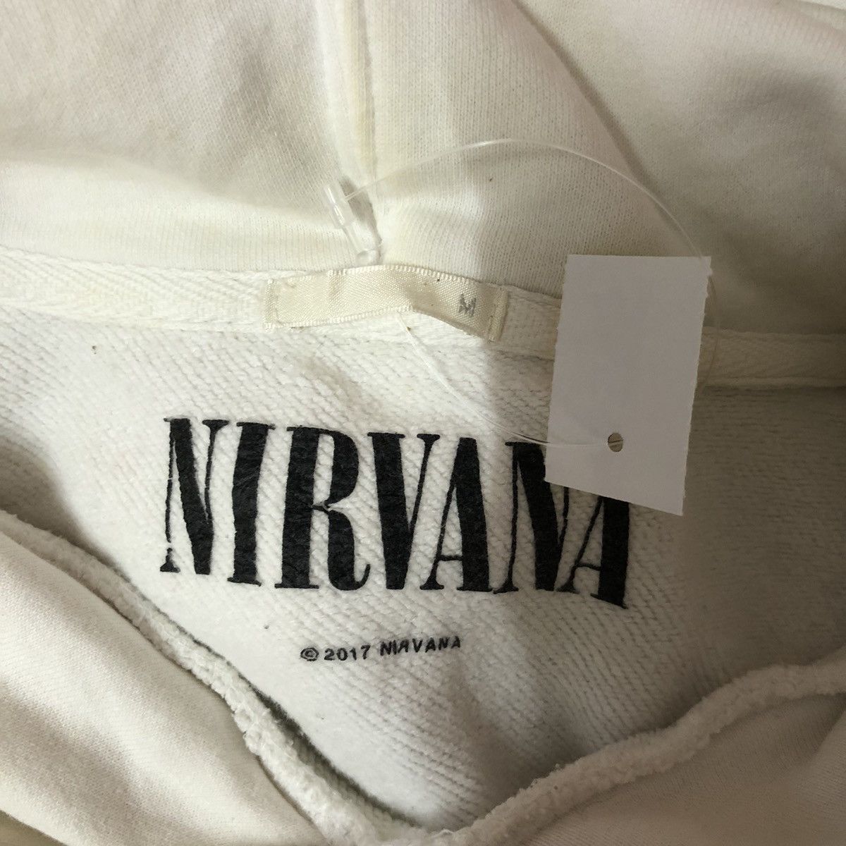 Nirvana Gu X Nirvana White Hoodie sweatshirt #A555 Size US M / EU 48-50 / 2 - 14 Thumbnail