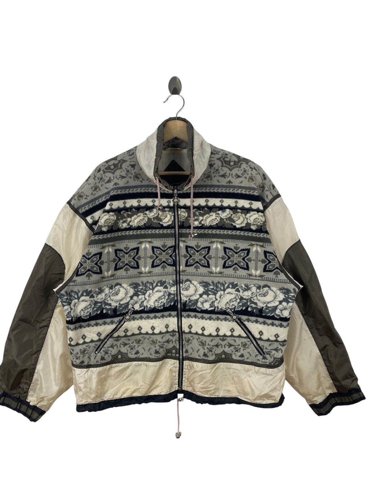 Vintage Vintage ASIX NORDIC Fleece Jacket Full Zip Floral Size L / US 10 / IT 46 - 5 Thumbnail