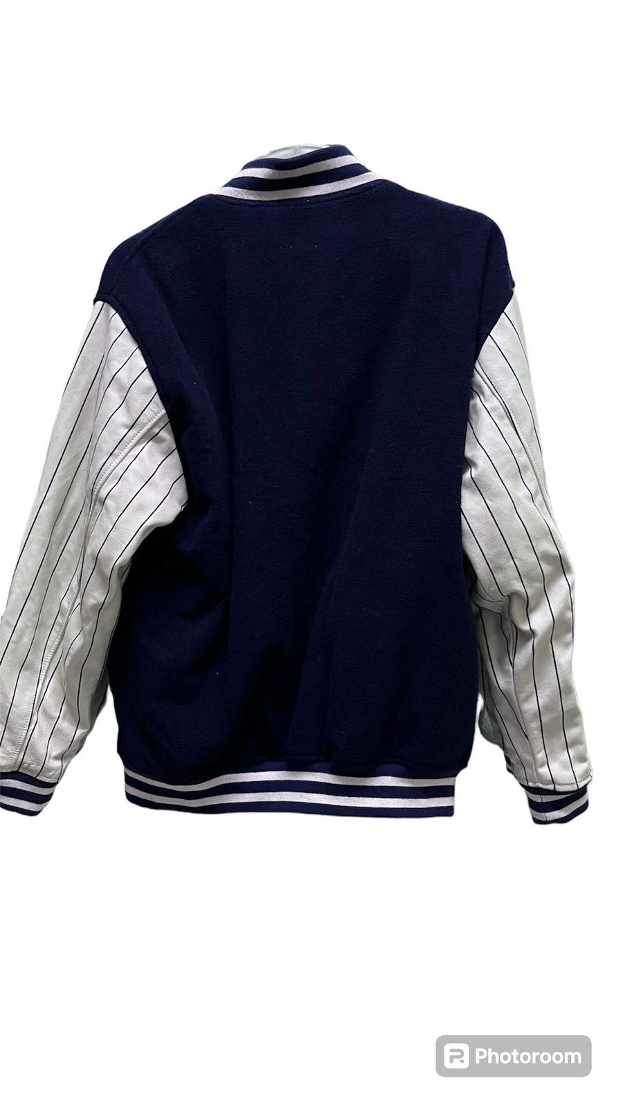 Japanese Brand × MasterPiece JAPANESE MASTERPIECE WOOL STRIPE VARSITY JACKET Size US L / EU 52-54 / 3 - 2 Thumbnail