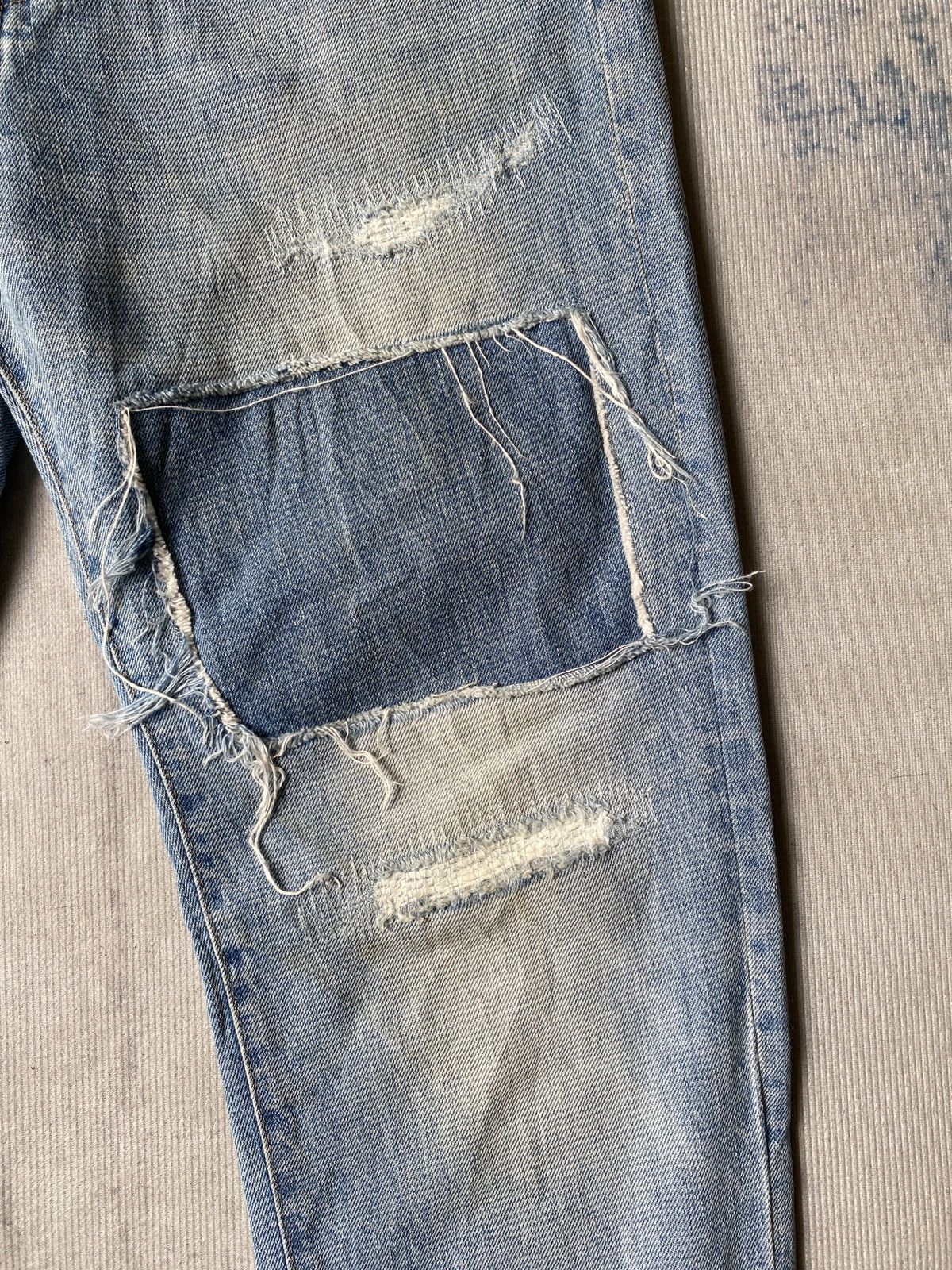 Global Work × Japanese Brand Global Work Japan Distressed Patchwork Design Jeans Size US 32 / EU 48 - 9 Thumbnail