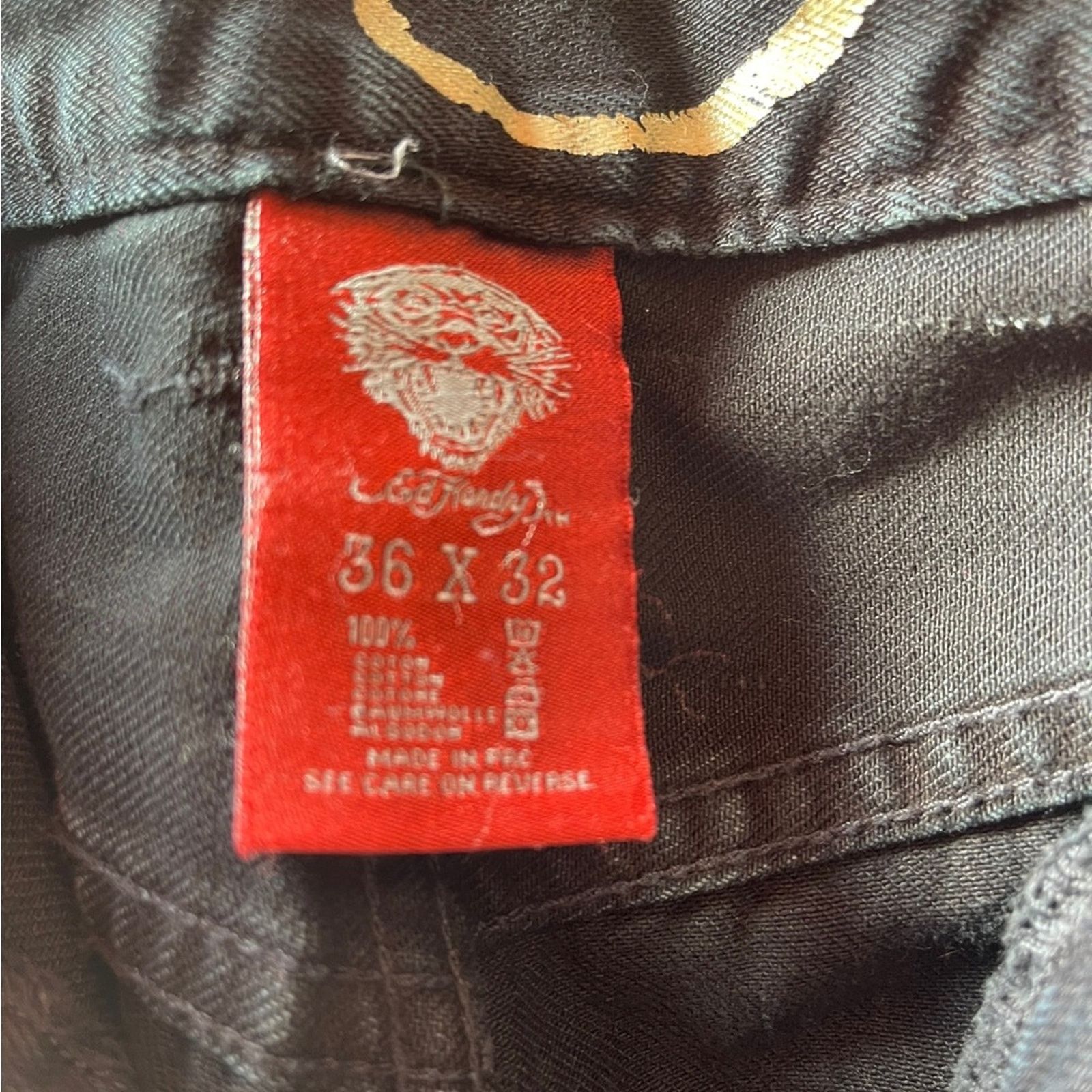 Ed Hardy Ed hardy By Christian Audigier jeans Sz 36x32 Silver Tiger Size US 36 / EU 52 - 8 Thumbnail