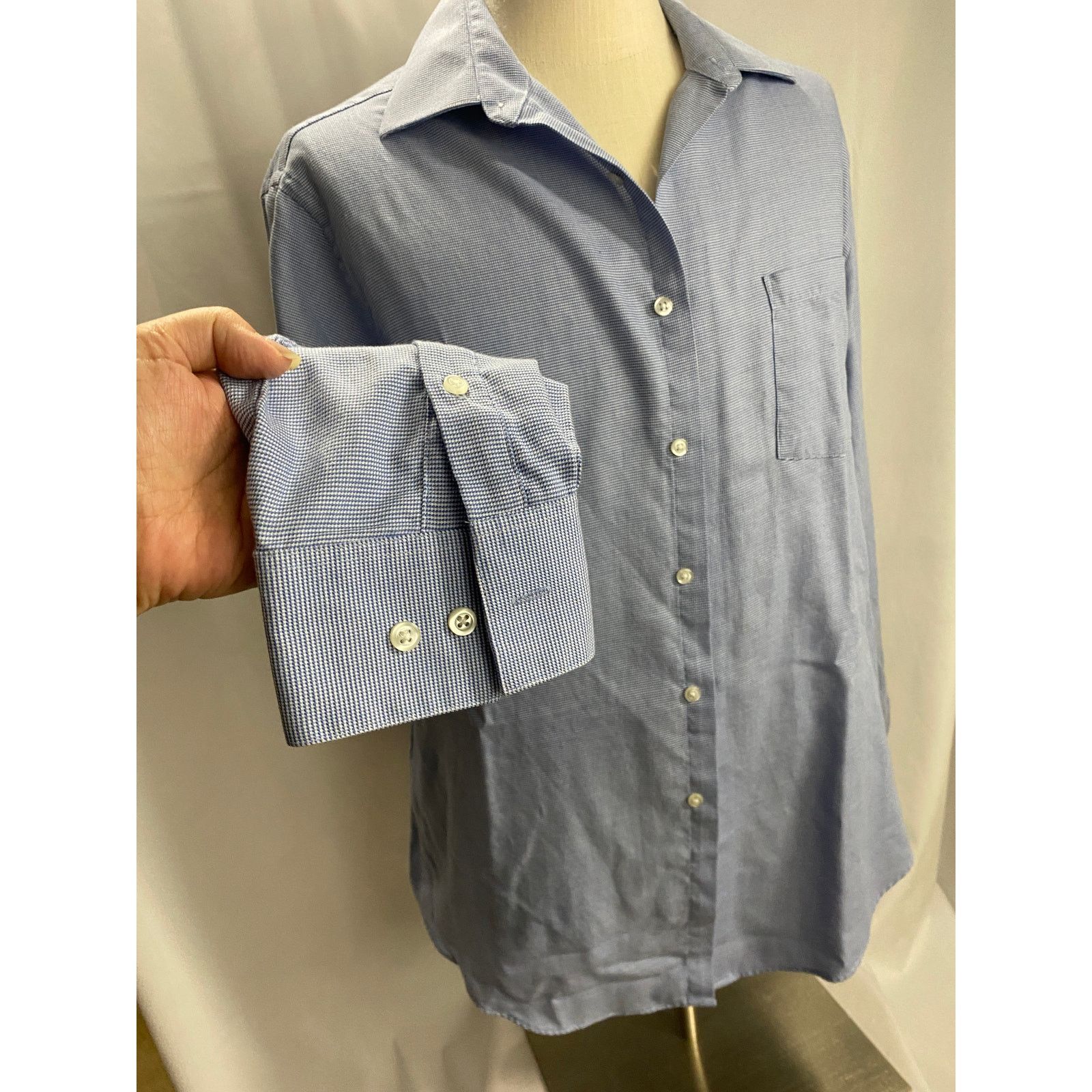 Van Heusen Van Heusen Fitted Long Sleeve Button Down Shirt - 17 34/35 Size US L / EU 52-54 / 3 - 2 Thumbnail