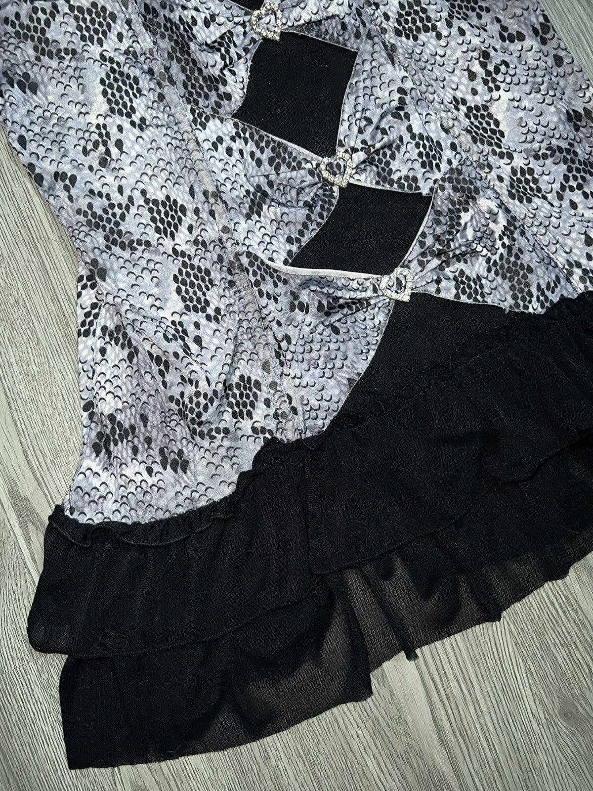 Japanese Brand Vintage Y2K snake skin mini dress 🦓💗 Size M / US 6-8 / IT 42-44 - 5 Thumbnail
