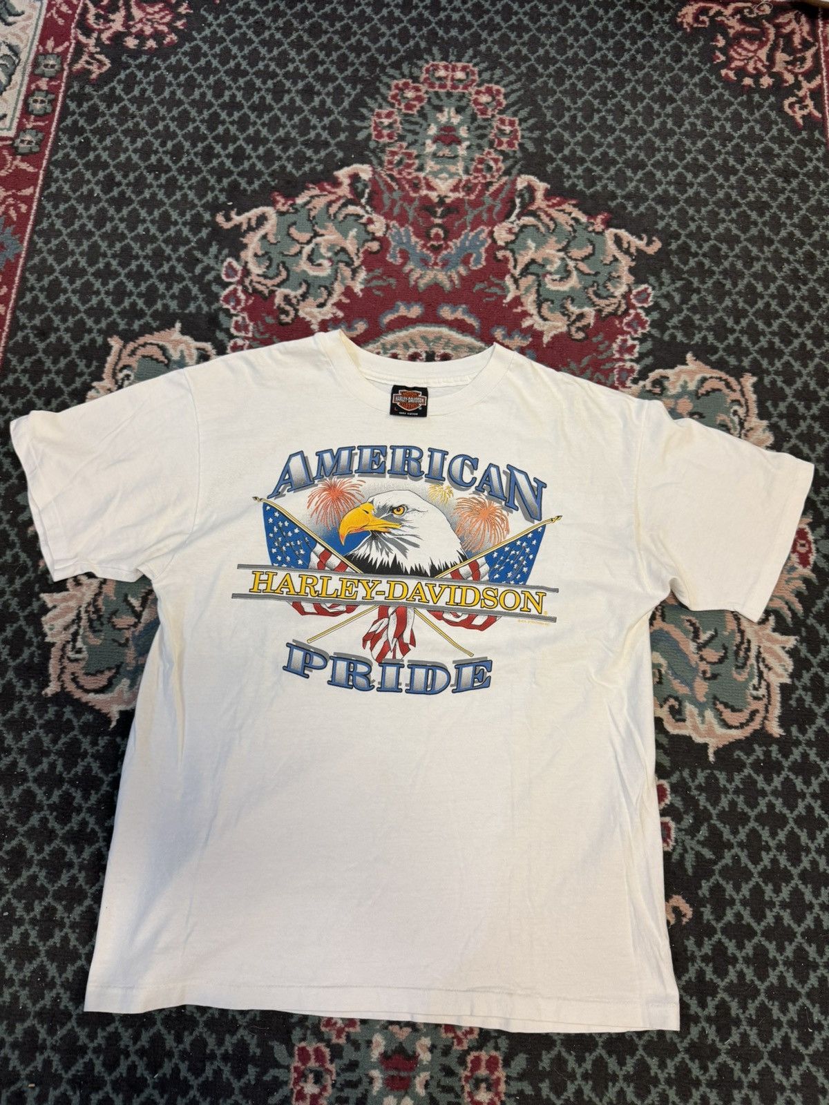 Harley Davidson Vintage 80s 90s Harley Davidson American Pride Los Angeles Size US L / EU 52-54 / 3 - 13 Thumbnail