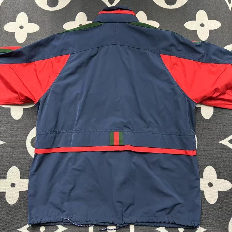 Gucci Gucci Red Blue Stripe Windbreaker-2507 Size US L / EU 52-54 / 3 - 2 Thumbnail