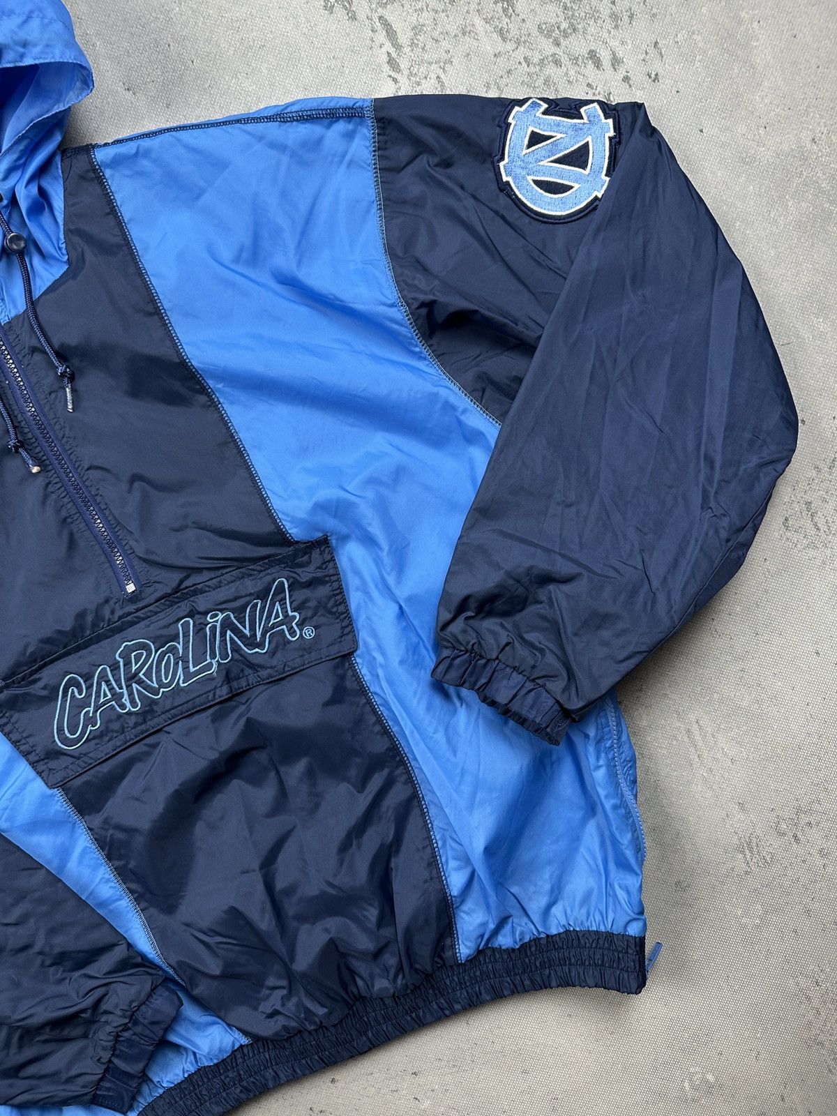 Starter Vintage Starter North Carolina Heels Hooded Pullover Jacket Size US L / EU 52-54 / 3 - 4 Thumbnail