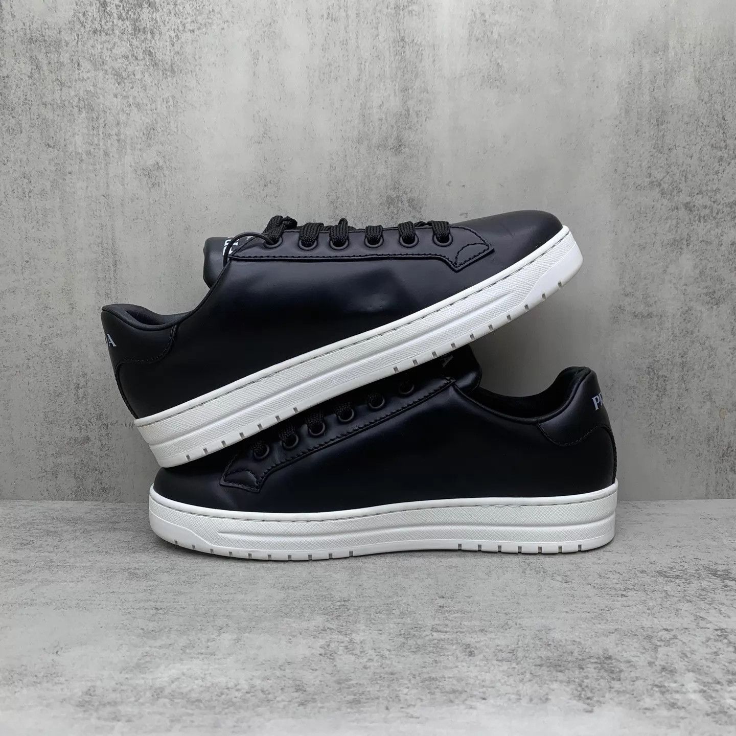 Prada Prada Black Tri Logo Sneaker Women's 36.5 95 New Size US 5.5 / IT 35.5 - 3 Thumbnail