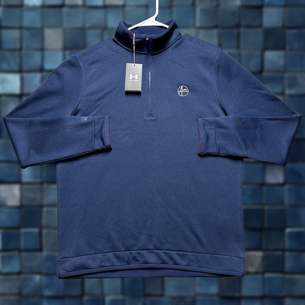 Under Armour Under Armour Pullover Mens Large Navy Blue SweaterFleece Golf Storm Loose Size US L / EU 52-54 / 3 - 1 Thumbnail