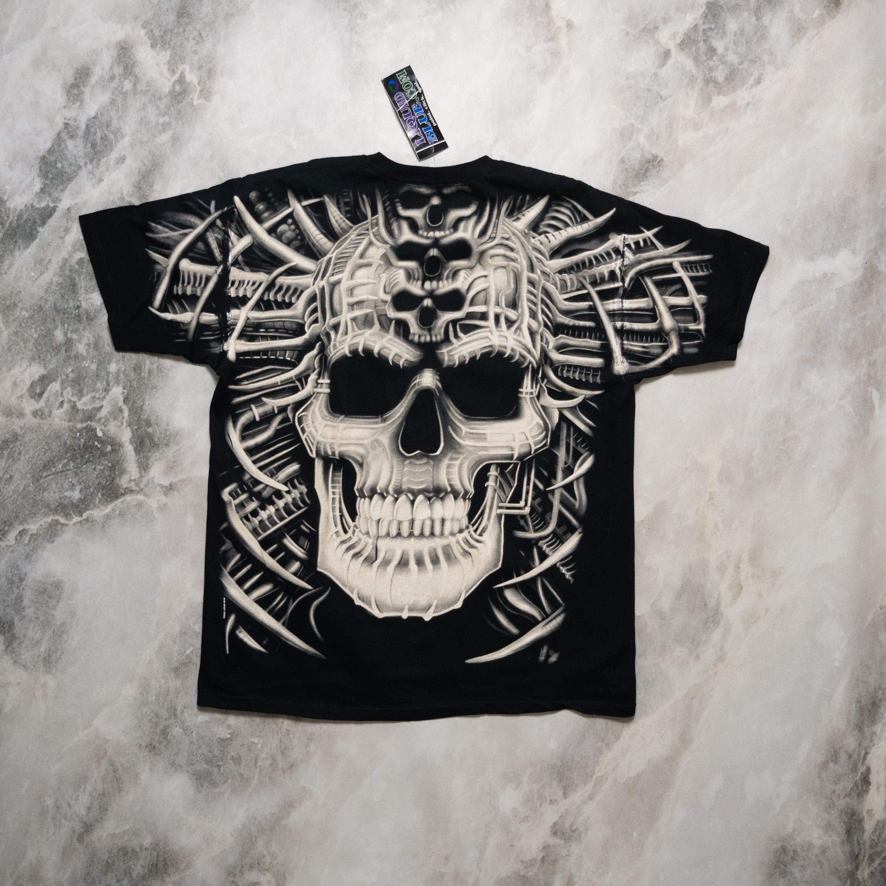Liquid Blue × Vintage Vintage Liquid Blue Skull T-Shirt Deadstock 2XL New Size US XXL / EU 58 / 5 - 2 Thumbnail