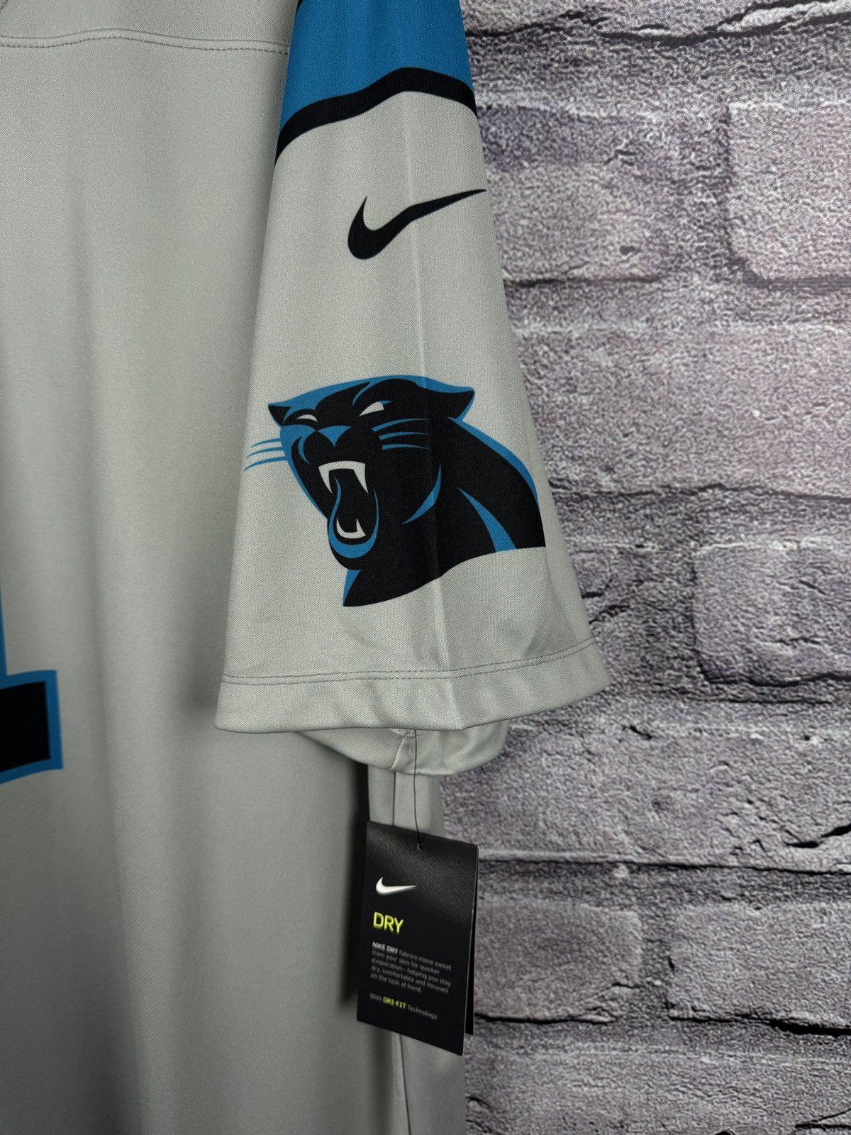 Nike Nike NFL Carolina Panthers Cam Newton #1 Silver Jersey Size US XXL / EU 58 / 5 - 4 Thumbnail