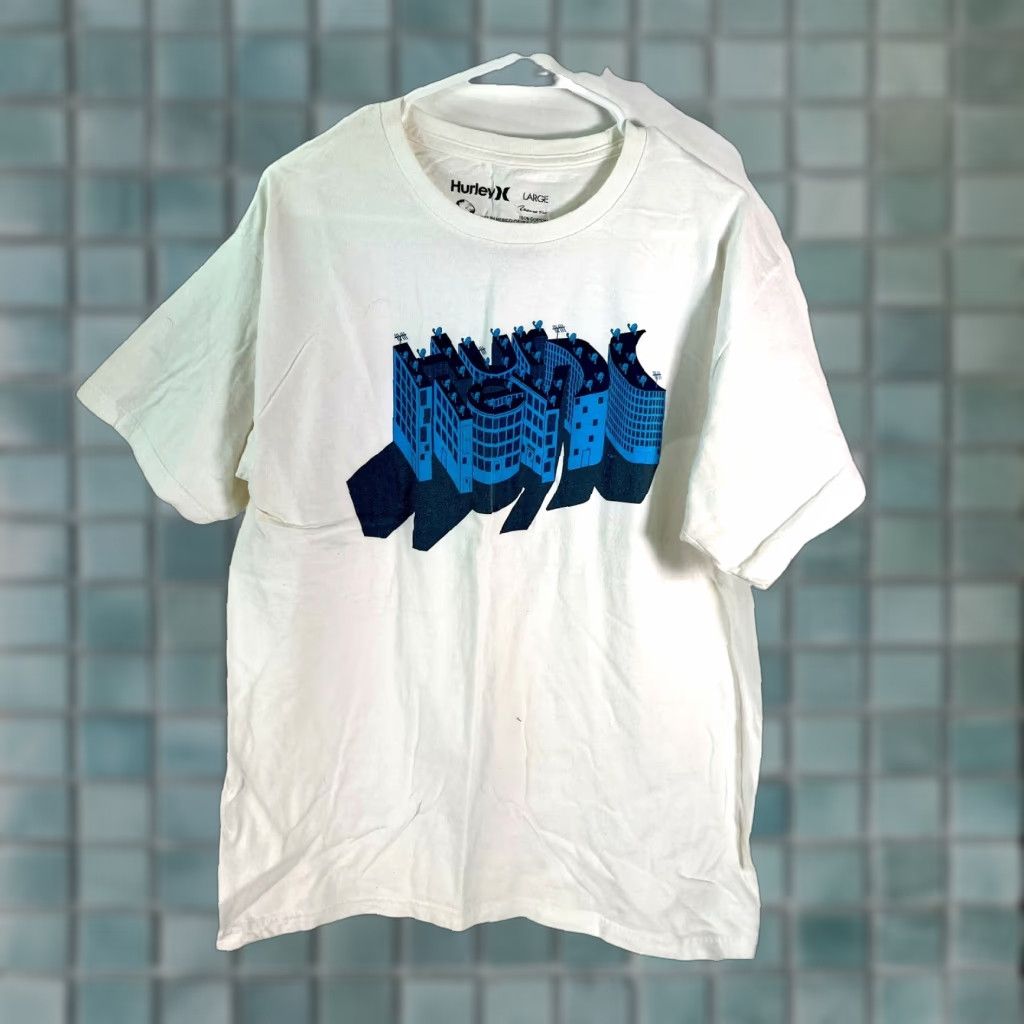 Hurley Hurley Graphic T Shirt Mens Large White Cotton Short Sleeves Regular Fit Size US L / EU 52-54 / 3 - 1 Thumbnail