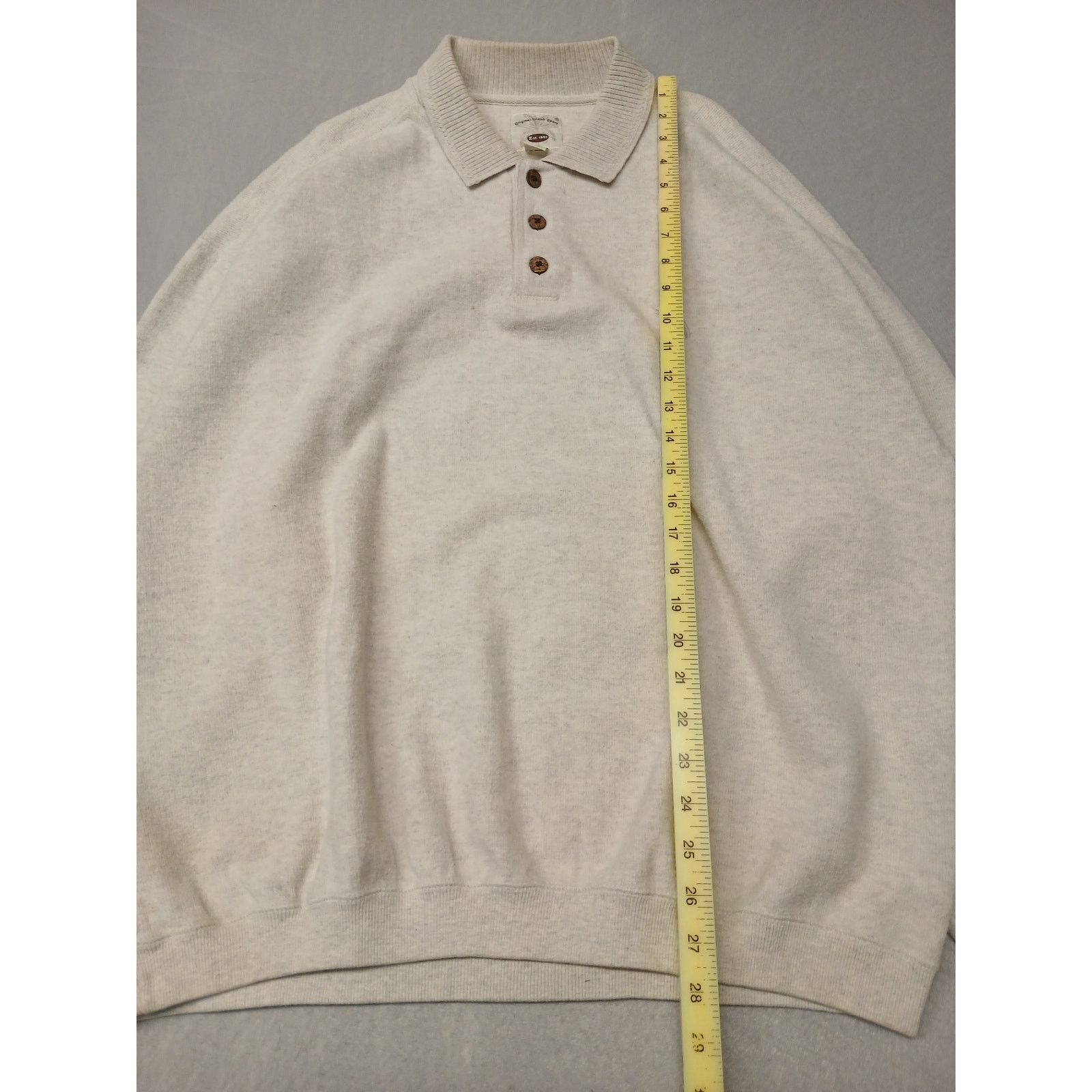 Other Original Island Sport (XL) Ivory Long Button Pullover Shirt Size US XL / EU 56 / 4 - 2 Thumbnail