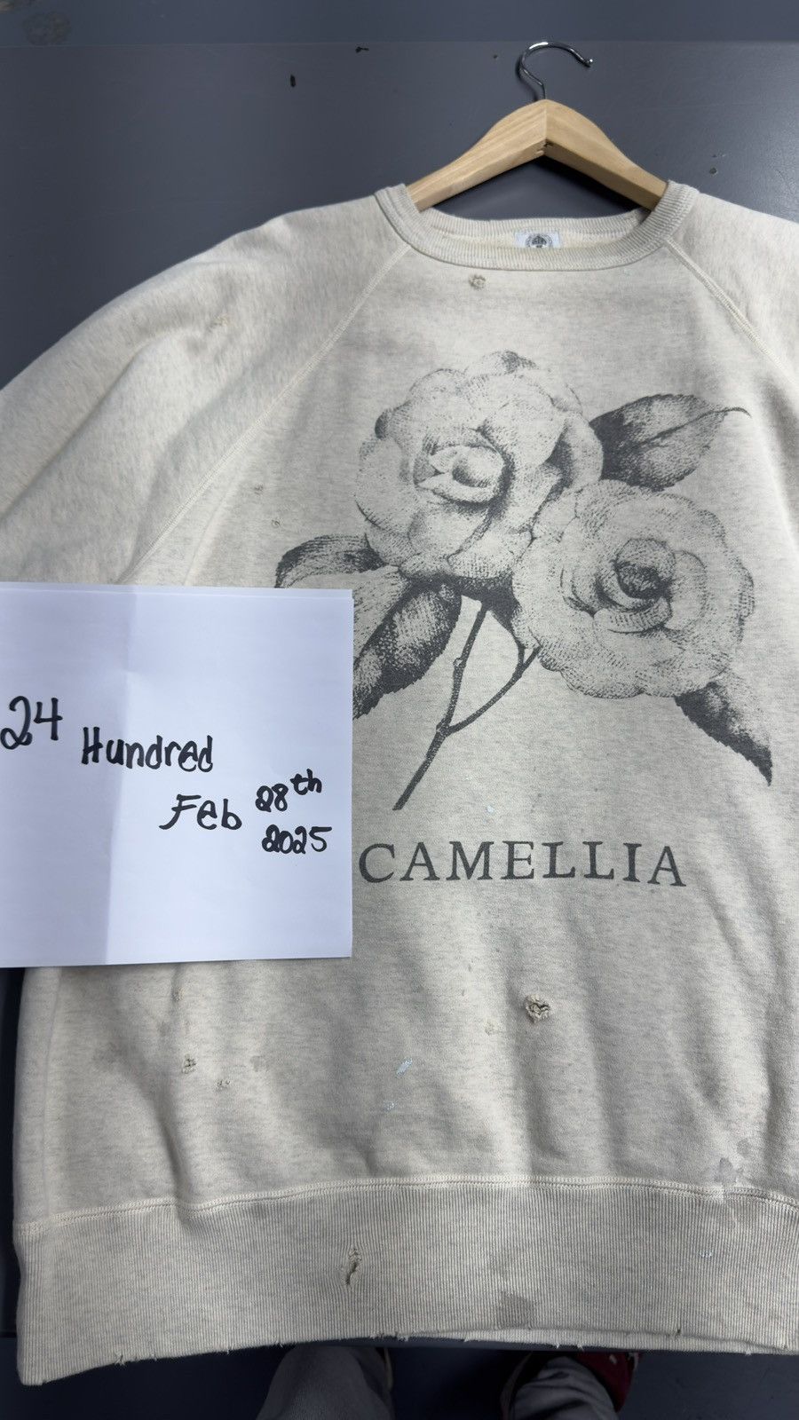 Saint Michael Saint Michael Camellia Raglan Sleeve Sweatshirt - Grey Size US XL / EU 56 / 4 - 2 Thumbnail