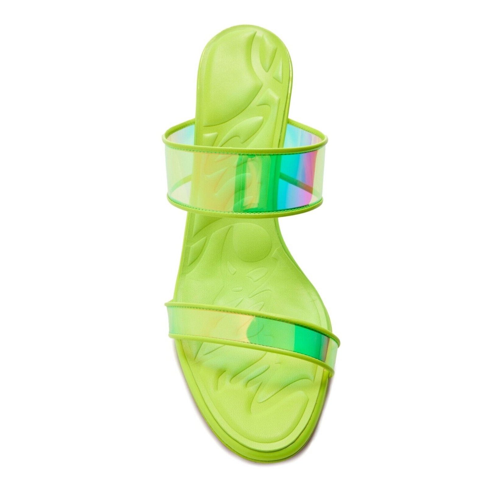 Christian Louboutin Christian Louboutin Just Loubi 85mm Mules PVC Neon 37 Size US 7 / IT 37 - 3 Thumbnail