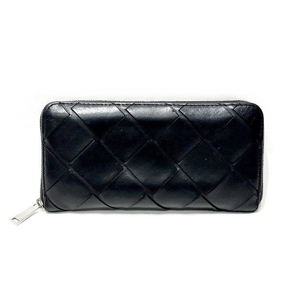 Bottega Veneta Bottega Veneta Leather Maxi Intrecciato Wallet Leather Long Wallet in Good Condition