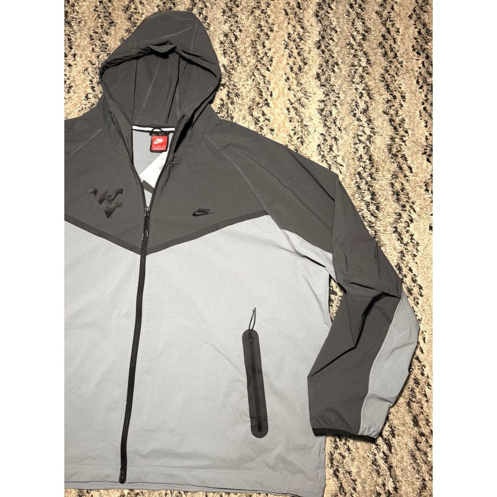 Nike NWT Nike Tech Woven Jacket - Cool Grey/Black Mens 3XL HM7151-065 West Virginia - Stylish for Casual wear Size US XXL / EU 58 / 5 - 2 Thumbnail