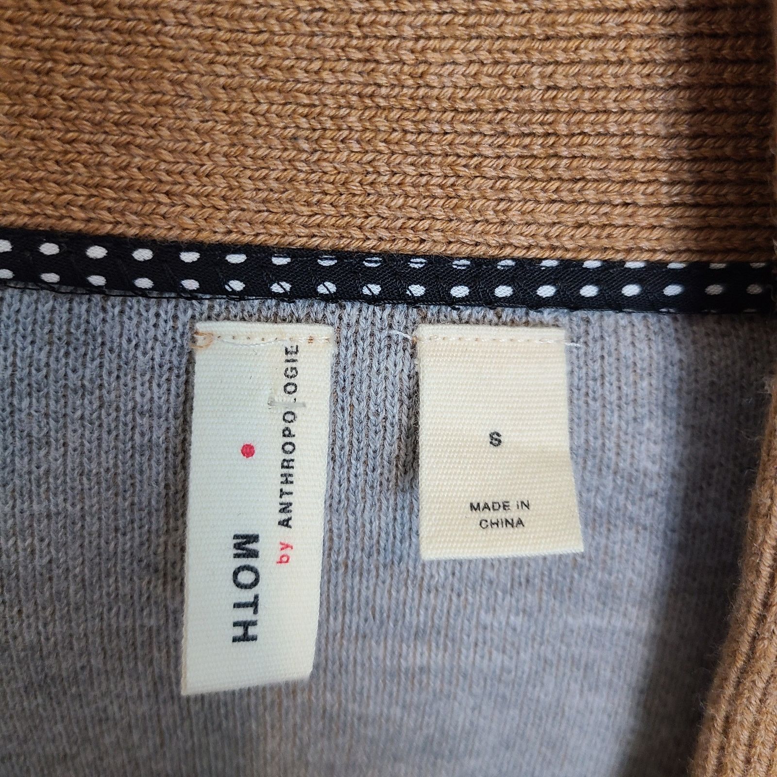 Anthropologie Moth Anthropologie Sweater Cardigan S Rizzo Belted Camel Size S / US 4 / IT 40 - 8 Thumbnail