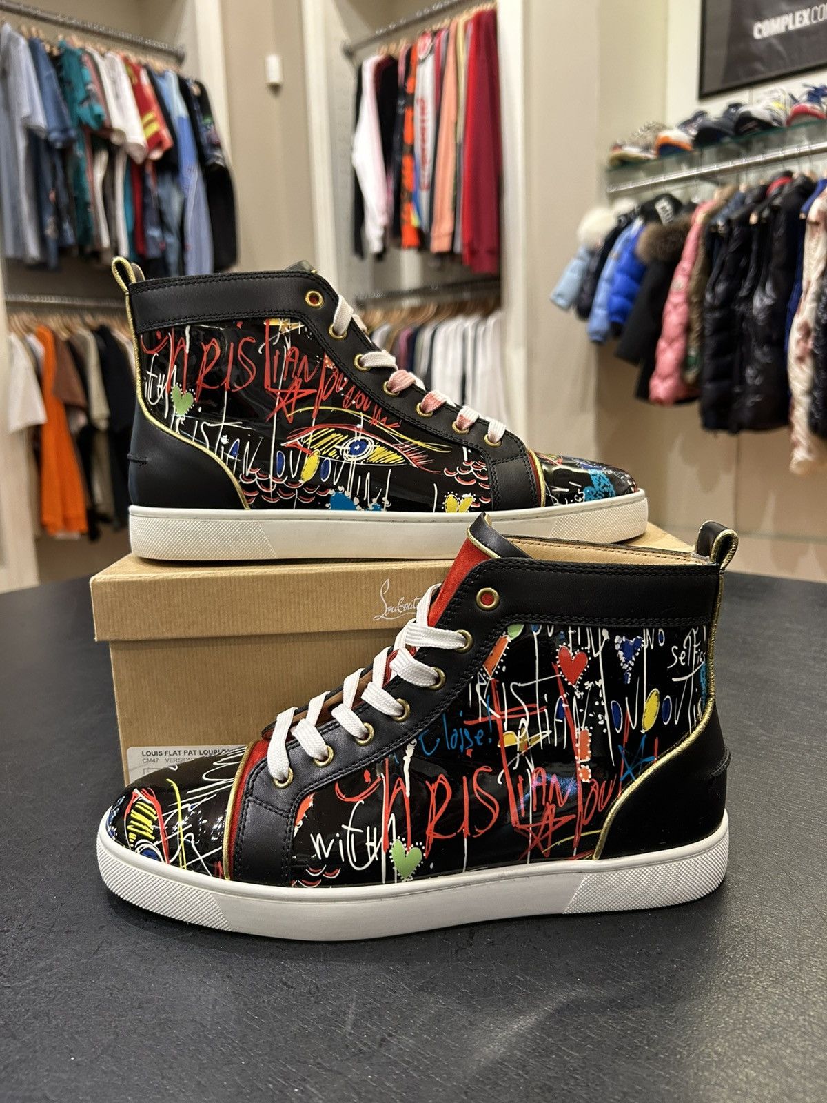 Christian Louboutin Christian Louboutin High Top Sneakers Size US 7.5 / EU 40-41 - 1 Thumbnail