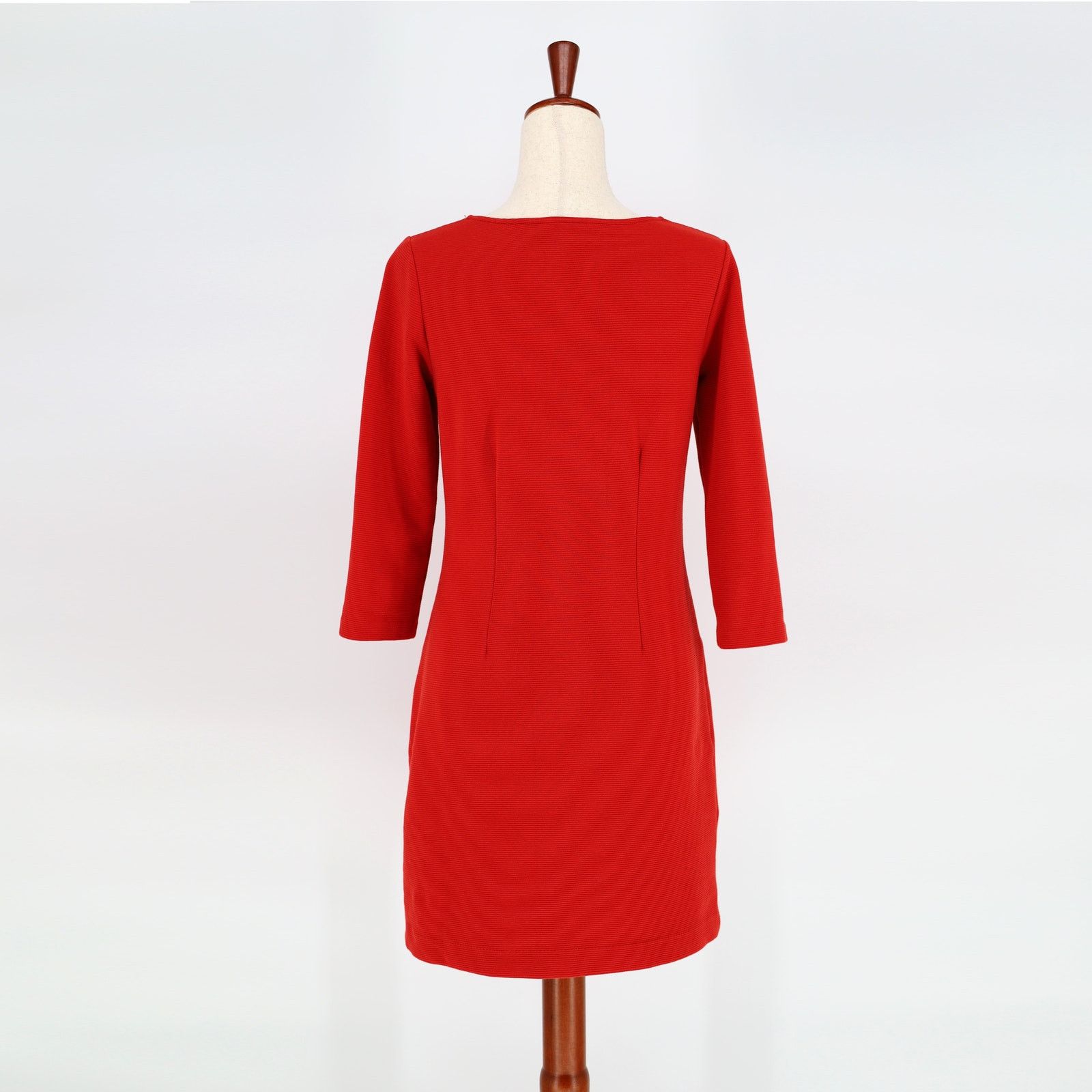 Boden Boden Women Red Ribbed Colorblock A-line Mini Dress Size 4L Size S / US 4 / IT 40 - 5 Thumbnail