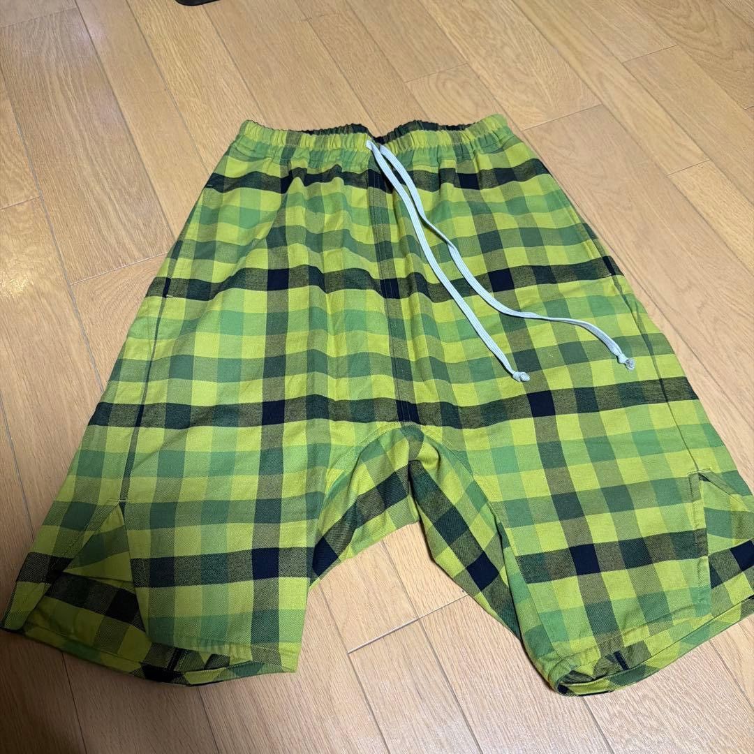 Rick Owens rick owens acid plaid swinger shorts | Grailed