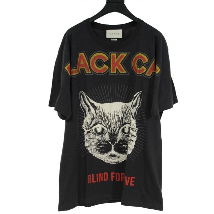 Black cat hotsell gucci t shirt