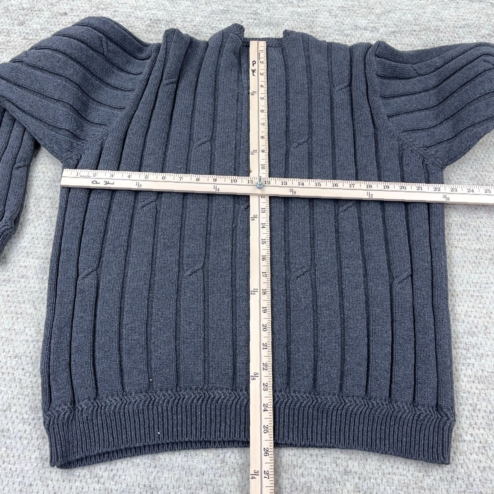 Nautica Nautica Sweater Men 2XL Gray Chunky Knit Crewneck Pullover Regular Fit Casual Modern Sports Size US XXL / EU 58 / 5 - 4 Thumbnail