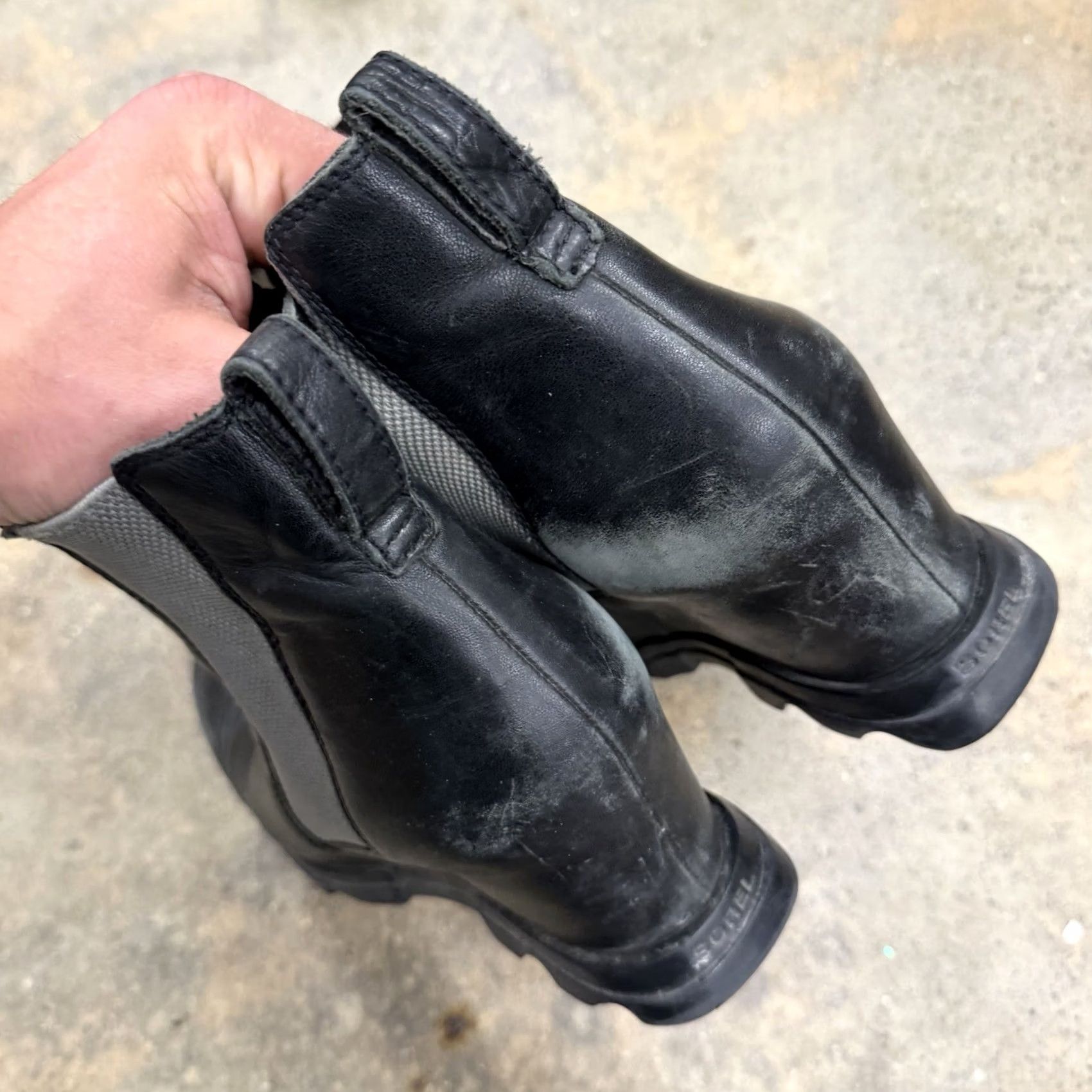 SOREL Sorel Joan Of Arctic Wedge III LL6011-010 Black Chelsea Boots Size 11 Womens Waterproof Leather Winter Wedge Rubber Outsole Casual Size US 9 / IT 39 - 7 Thumbnail