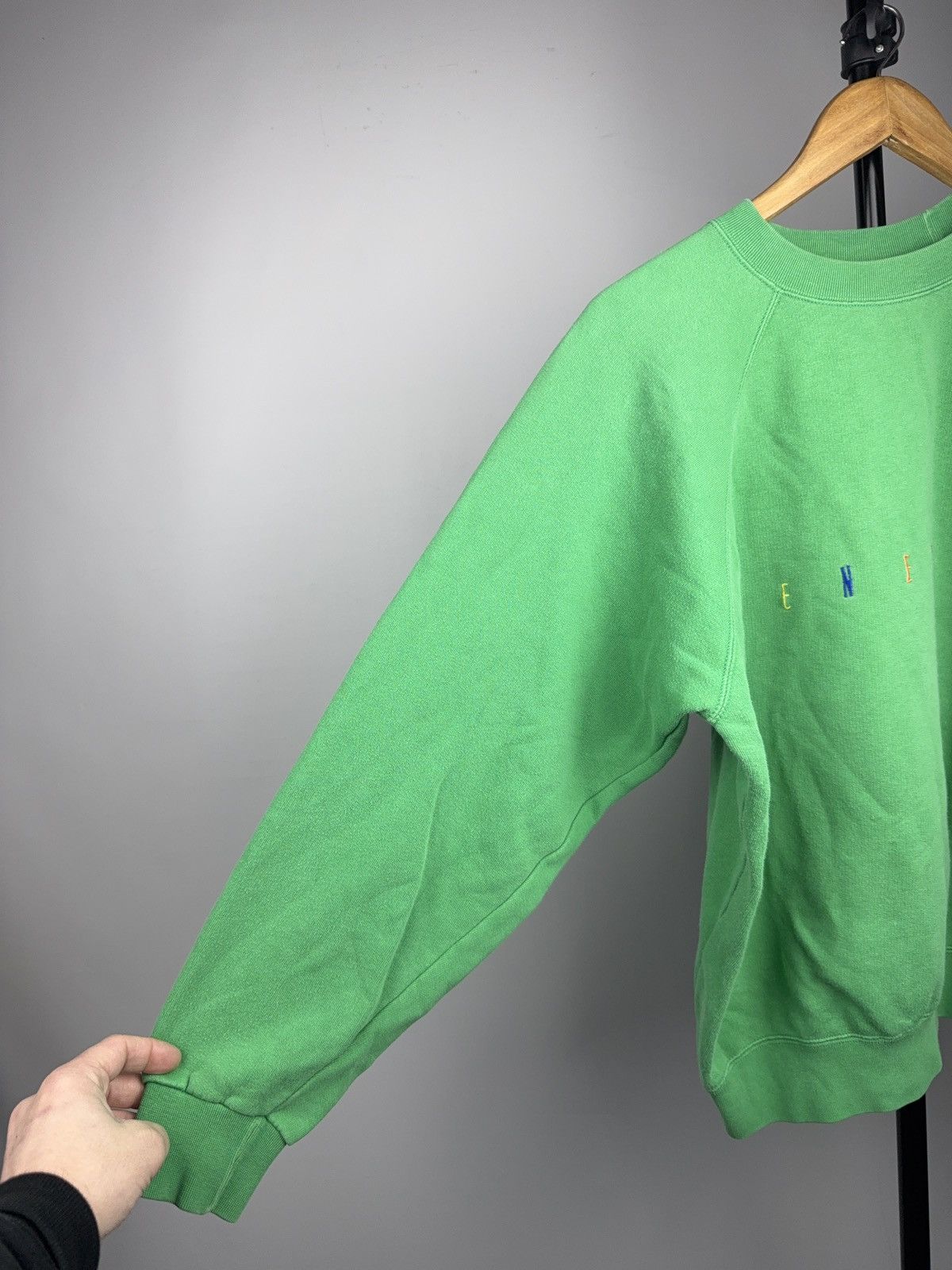 United Colors Of Benetton 80s United Colors of Benetton Green Embroidered Sweatshirt Size US S / EU 44-46 / 1 - 4 Thumbnail