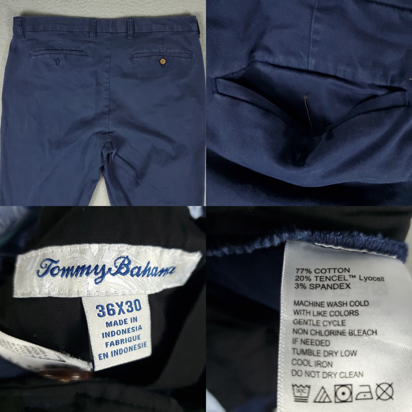 Tommy Bahama Tommy Bahama Pants Mens 36x30 Blue Stretch Cotton Blend Chino Trousers Size US 36 / EU 52 - 8 Thumbnail