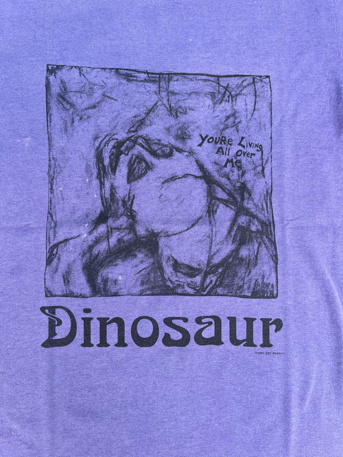 Band Tees Vintage Dinosaur Youre Living All For Me Size US M / EU 48-50 / 2 - 2 Thumbnail