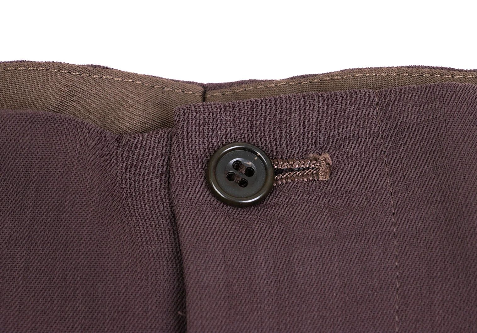 Jean Paul Gaultier Wool Tuck Pants in Brown, Size 48 Size US 32 / EU 48 - 3 Thumbnail