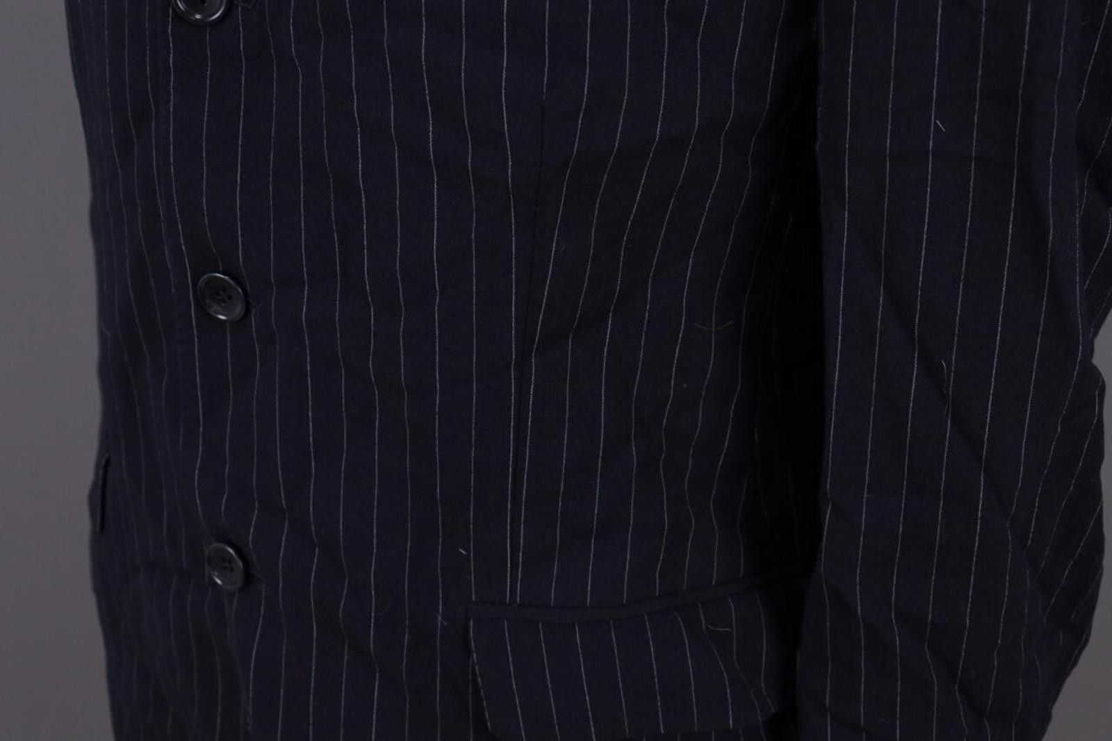 Designer Boggi Milano Black Stripe Wool Sport Coat Size EU 46 US 36 M Size 40R - 9 Thumbnail