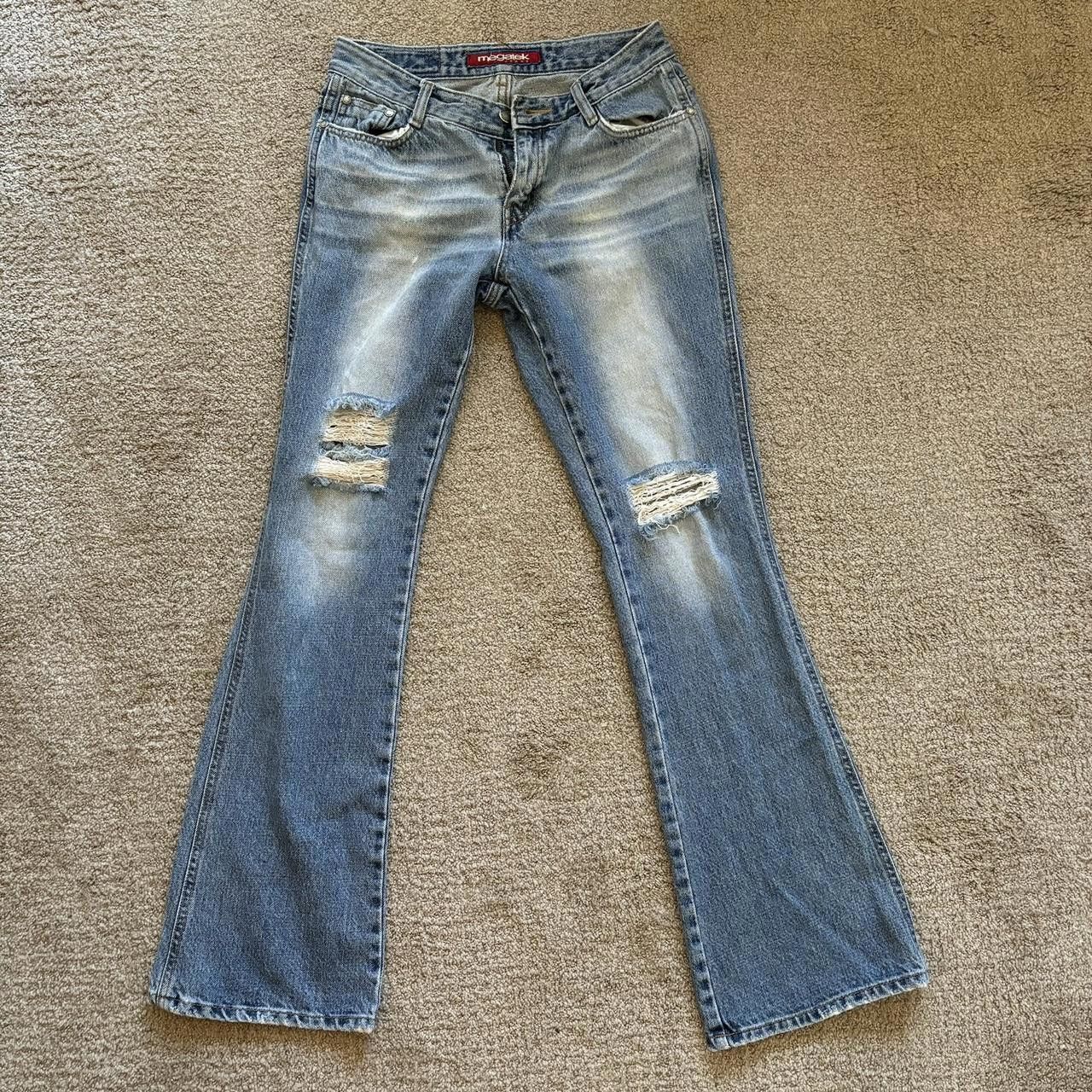 Designer Vintage Low Rise Blue Flared Size 26" / US 2 / IT 38 - 1 Thumbnail