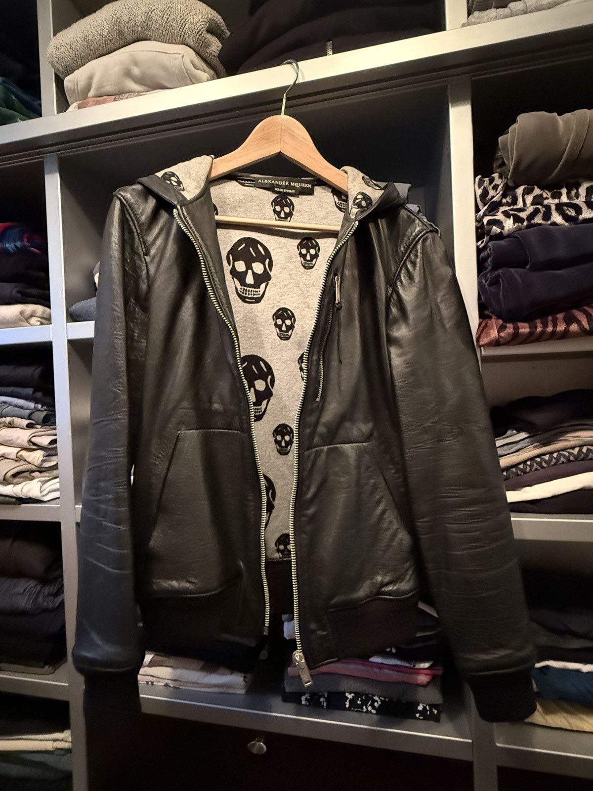 Alexander McQueen Alexander McQueen 💀- Vintage Leather Hooded Jacket Size US S / EU 44-46 / 1 - 3 Thumbnail