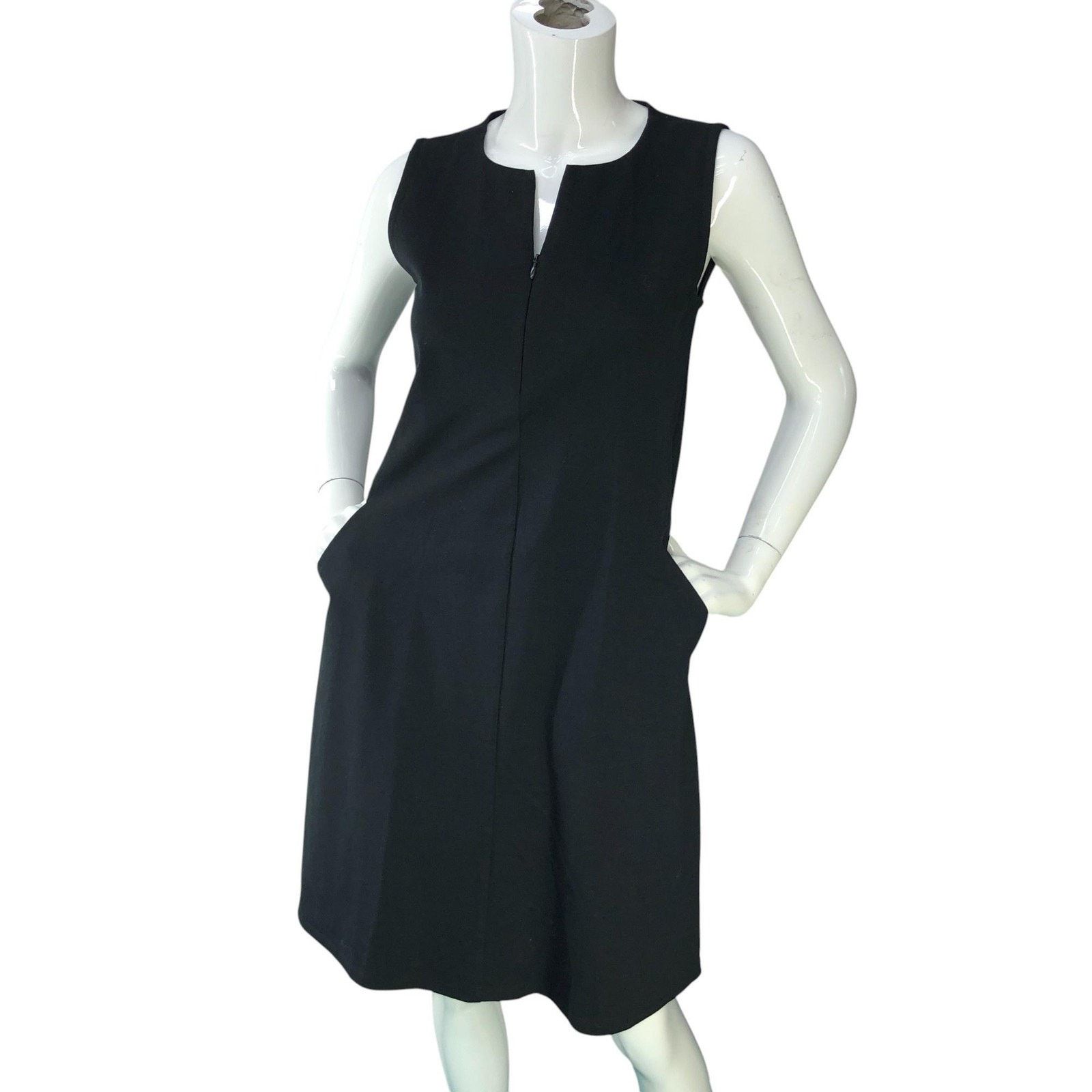 Eileen Fisher Eileen Fisher Dress XXS Sleeveless Sheath Knee Length Pocket Size XXS / US 00 / IT 34 - 1 Thumbnail
