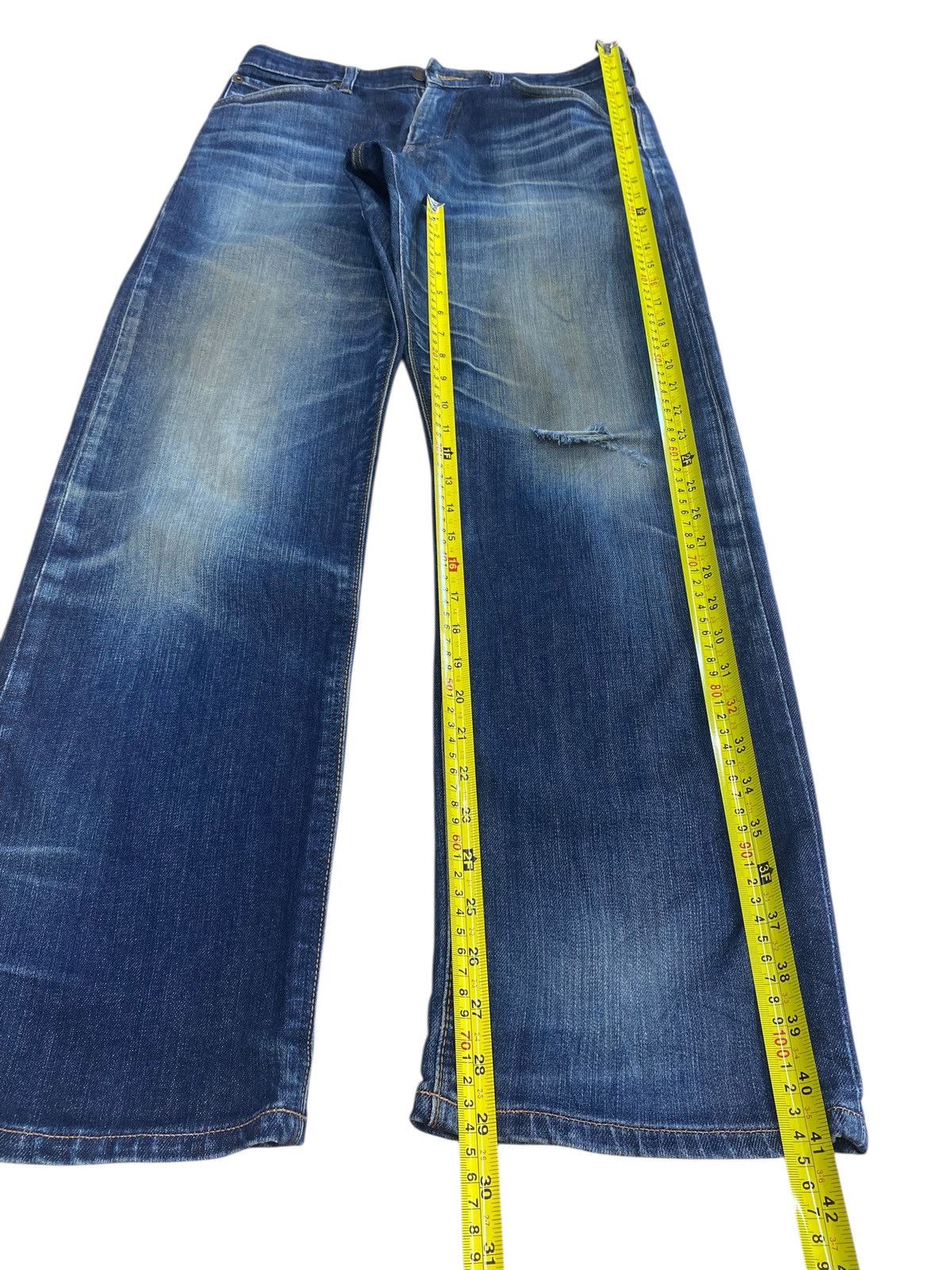 Edwin Edwin Whiskers Faded Wash Style Loose Jeans Size US 32 / EU 48 - 7 Thumbnail