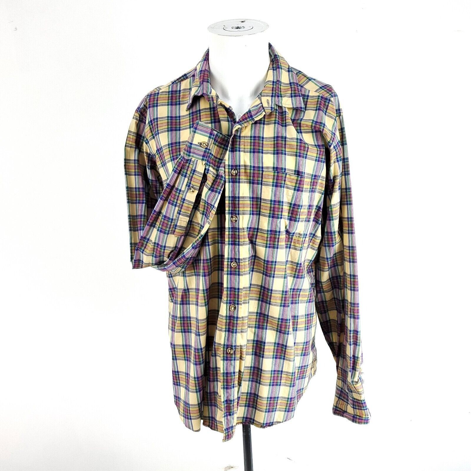 Chaps Chaps Ralph Lauren Cotton Yellow Pink Green Blue Plaid XL Dr Size US XL / EU 56 / 4 - 1 Thumbnail