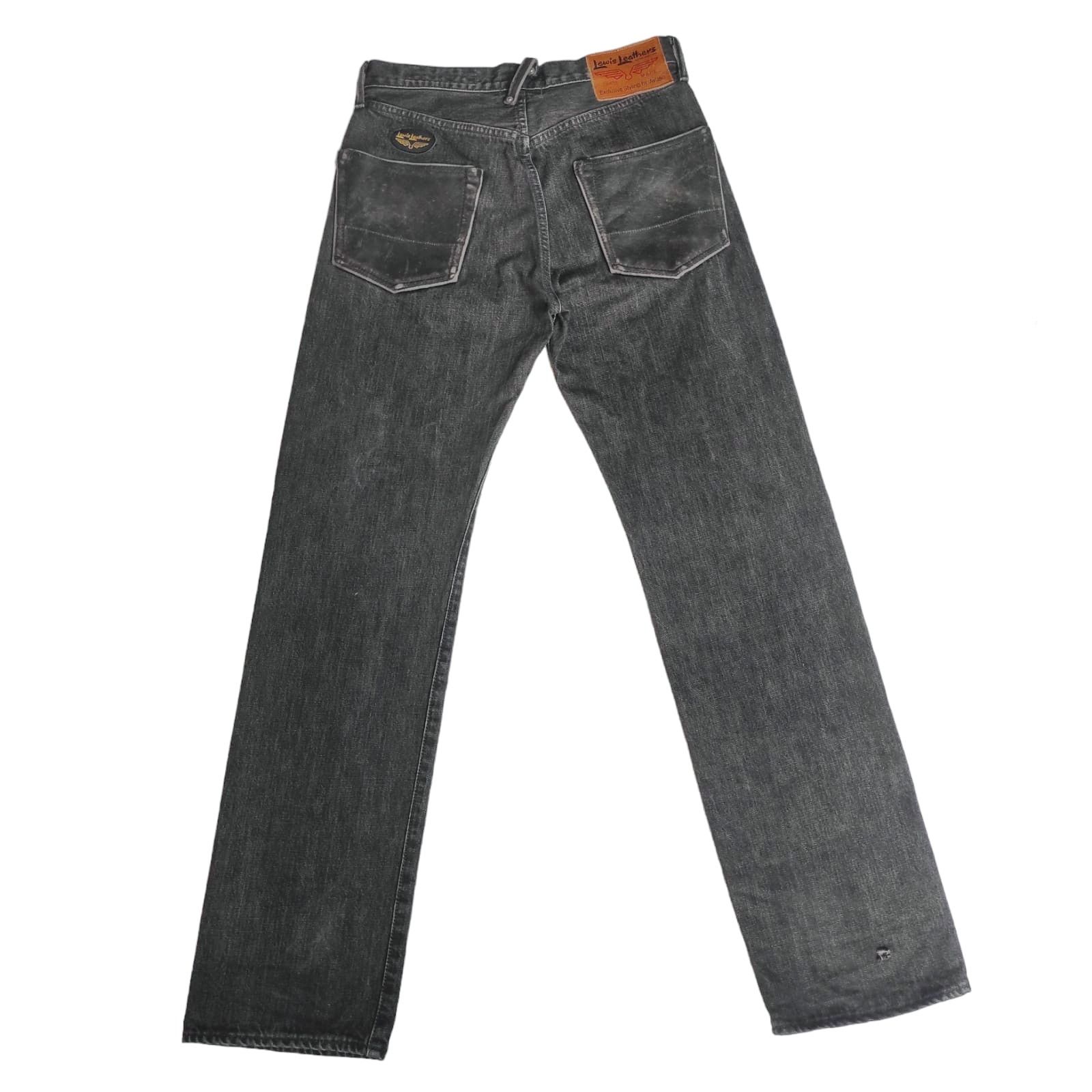image of Kapital x Lewis Leathers Redline Selvedge Denim Jeans in Black, Men's (Size 30)