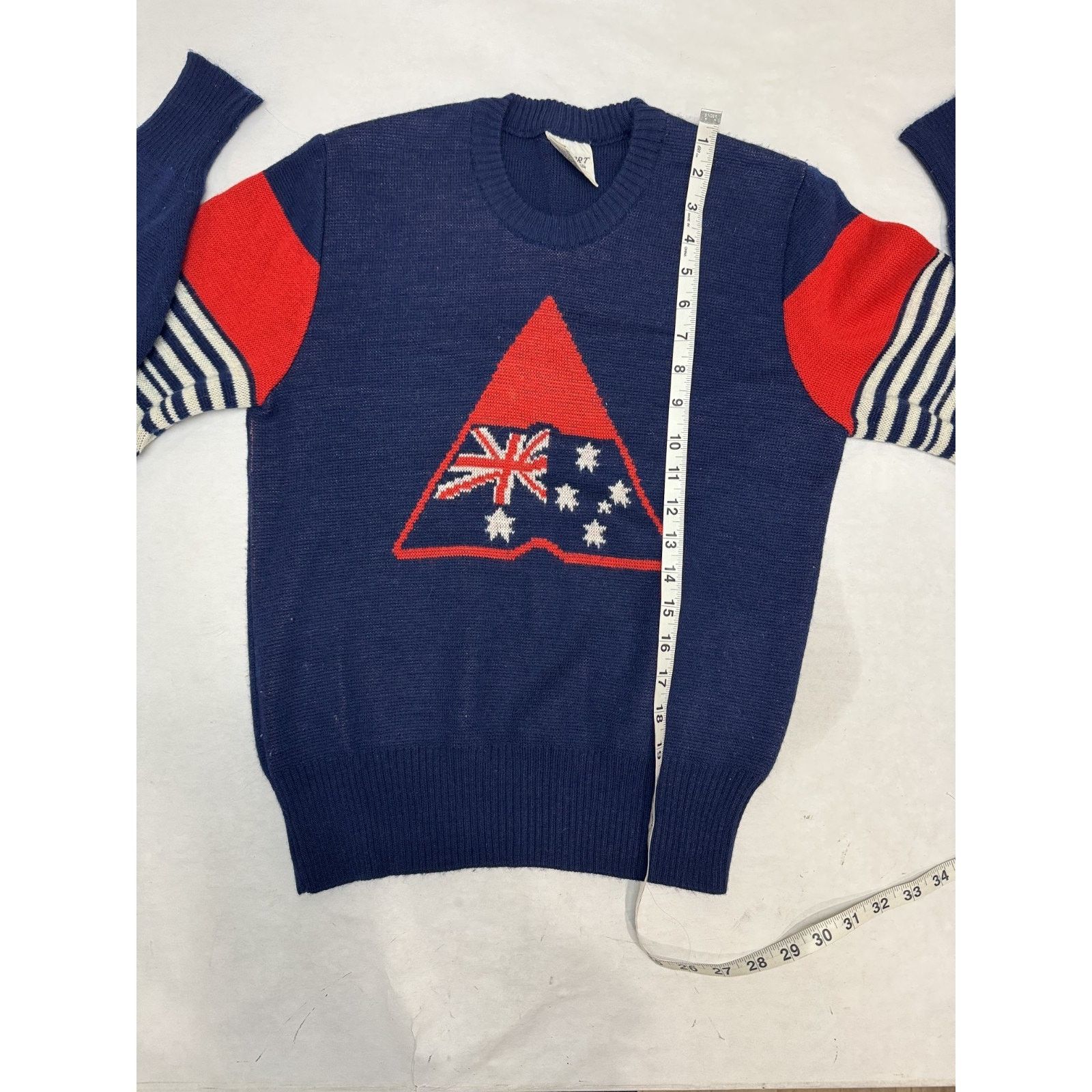 Other Vintage 90s HySport Sweater Australia Wool Britain Flags Size US S / EU 44-46 / 1 - 3 Thumbnail