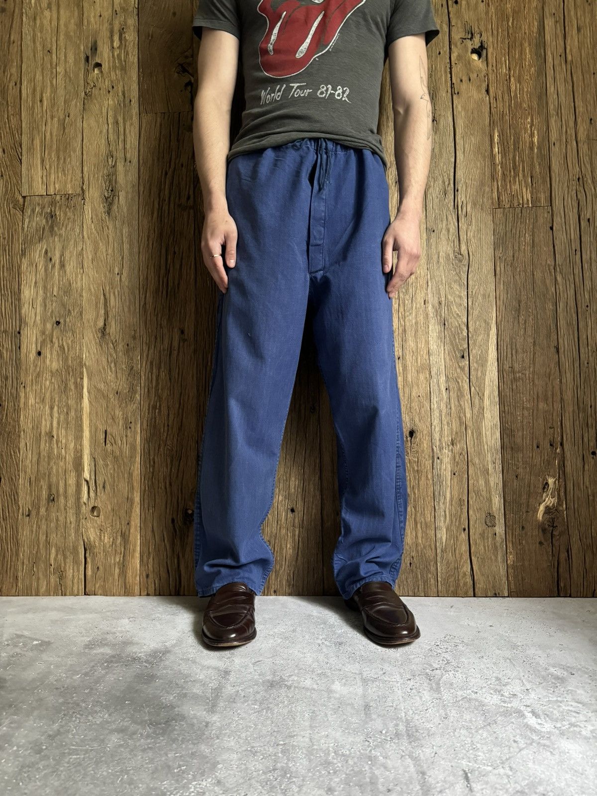 Vintage Vintage 80s French Workwear Sanfor Faded Pants | Grailed